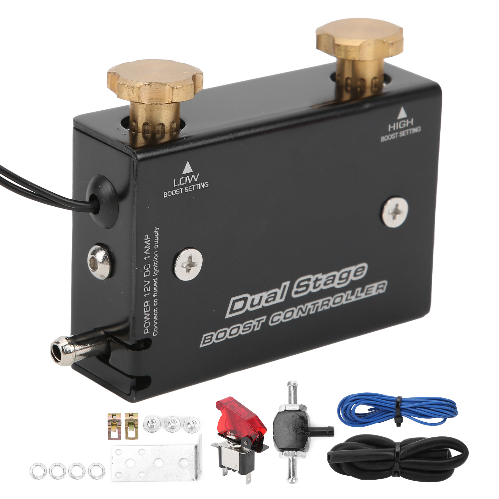 Zweistufiger Elektronischer Ladedruckregler Für Turbolader, Bausatz Aus Aluminiumlegierung, Universell 12v Auto.
