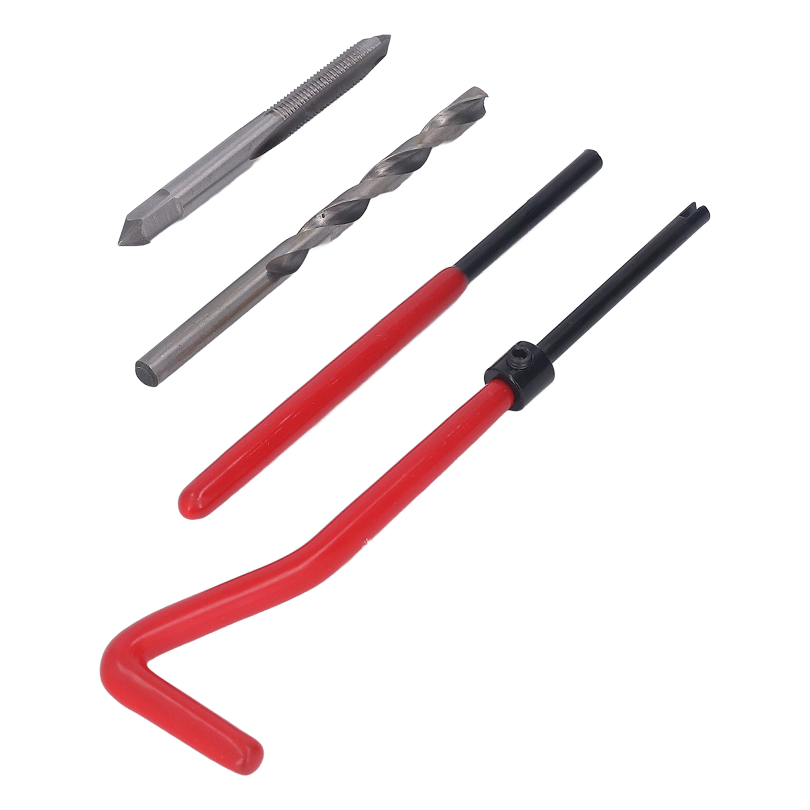 M5x0,8 Gewindereparaturset, 30-teilig, Rotes Metallbohrer-montagewerkzeug