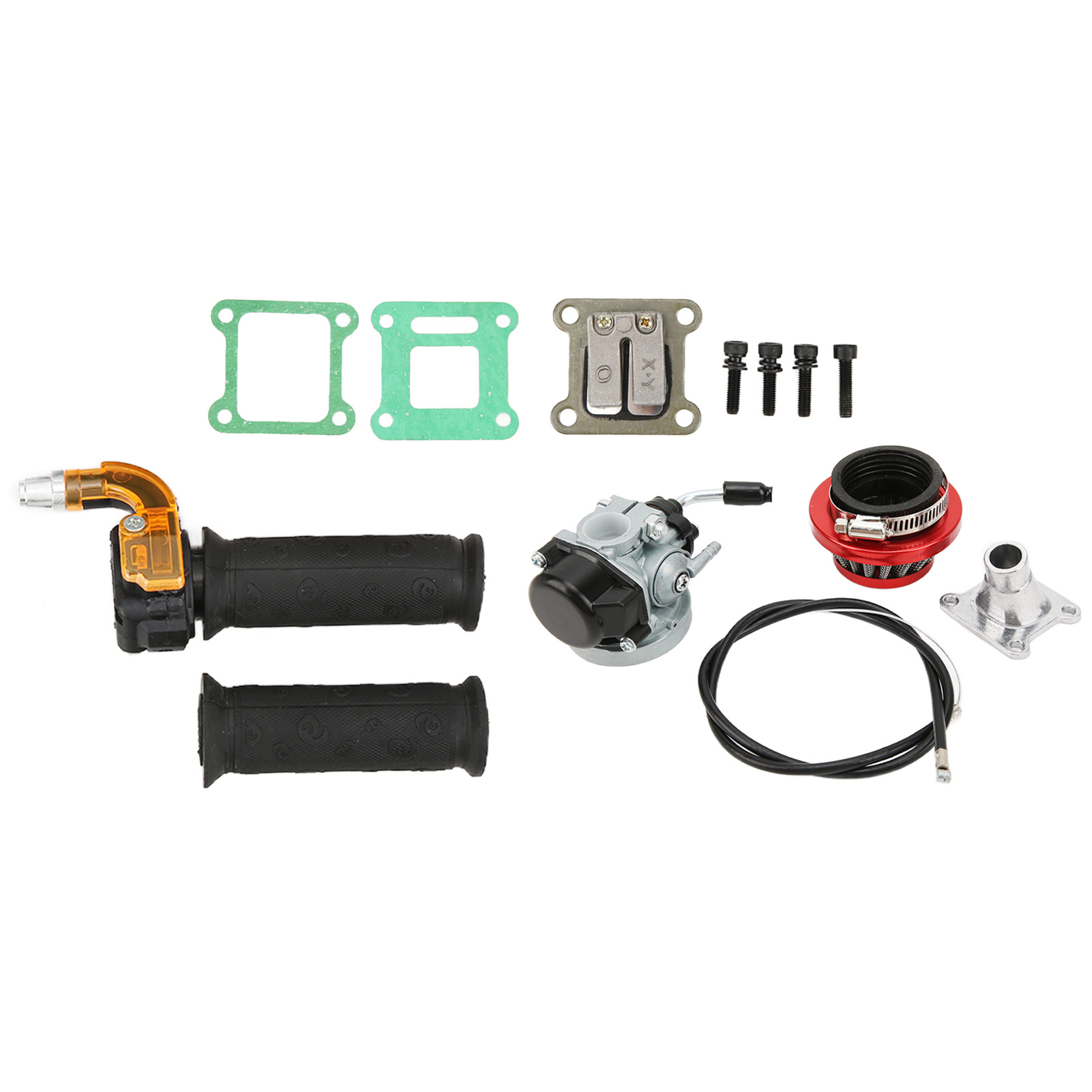0,7-zoll-vergaser-luftfilter-gasgriff-kit Für 47-cm³- Und 49-cm³-2-takt-mini-pocket-bikes, Quads, Chopper Und Atvs