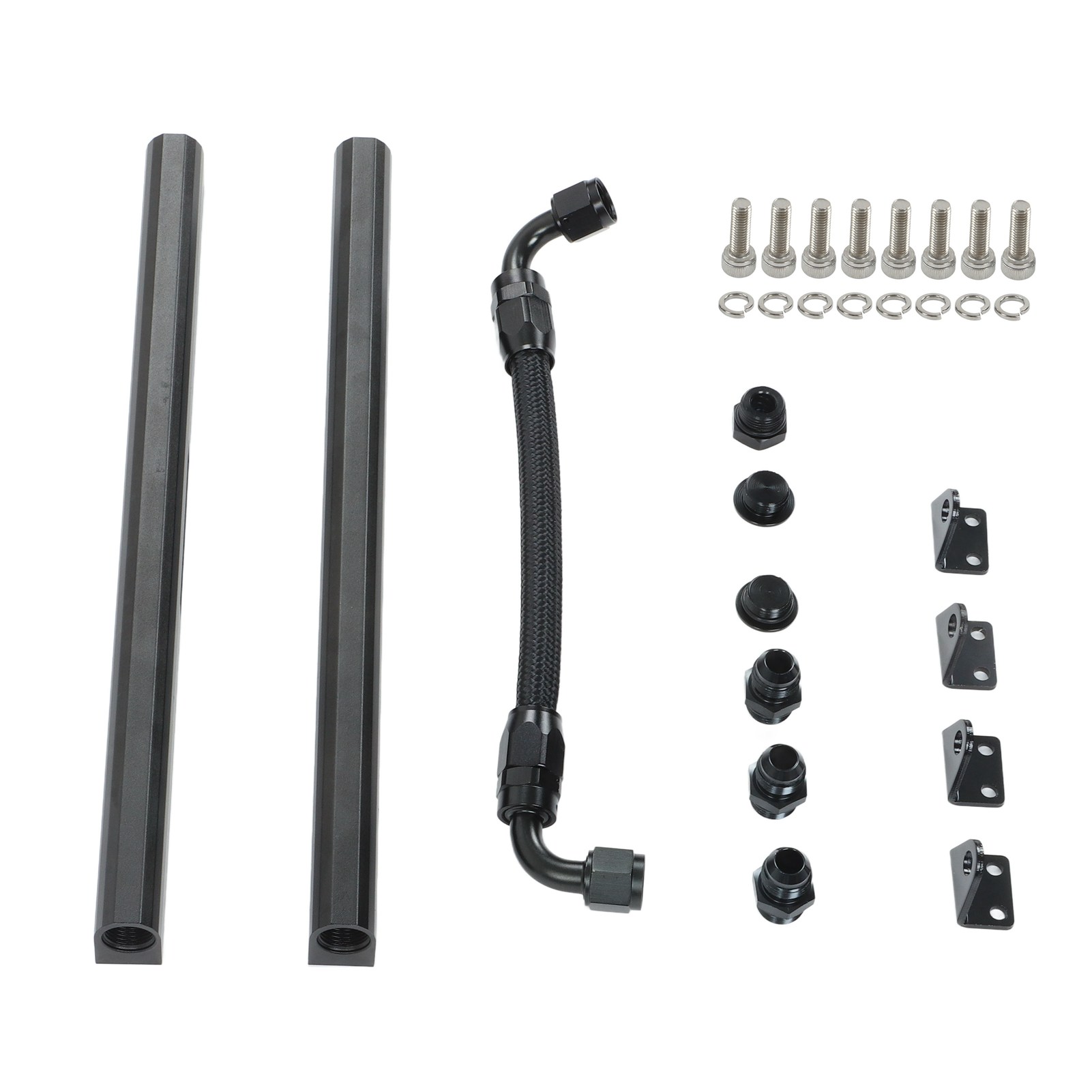 Efi-kraftstoffverteilerleiste Aus Billet-aluminium, Schwarz, -8an, Hochleistungsstabil, Für Ls1- Und Ls6-kraftstoffversorgungssatz