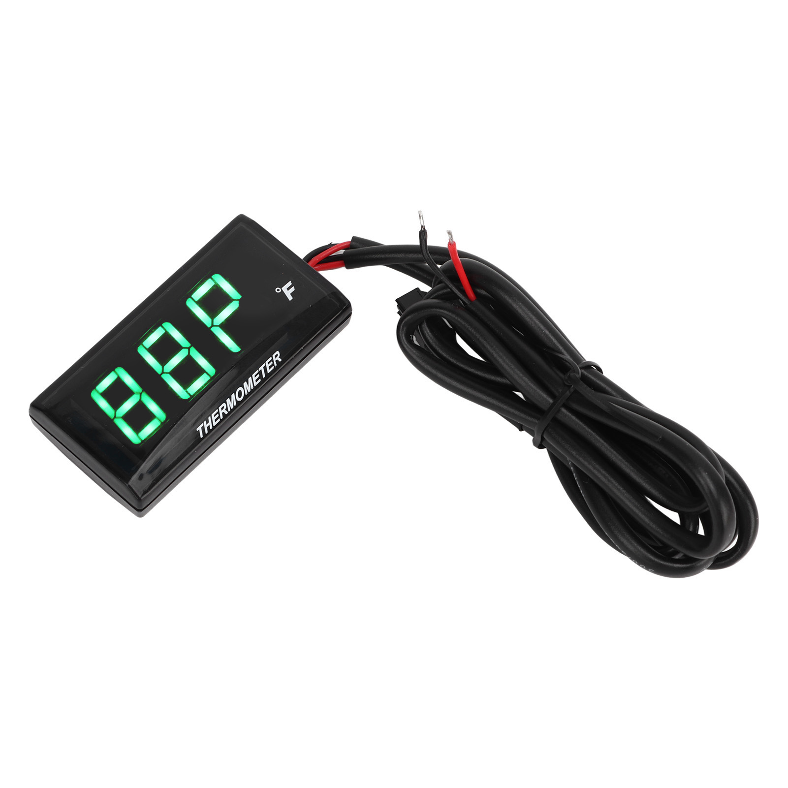 Ultradünnes, Wasserdichtes Lcd-motorradthermometer Mit Wassertemperaturanzeige Und 10-mm-12-v-zündkerzenadapter, Grün