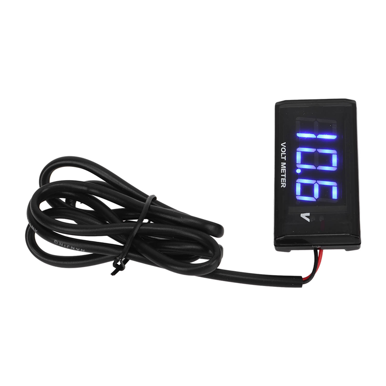 Universelles, Ultradünnes, Wasserdichtes Lcd-motorradvoltmeter Mit Linkslenkerhalterung, Dc12v, Blau