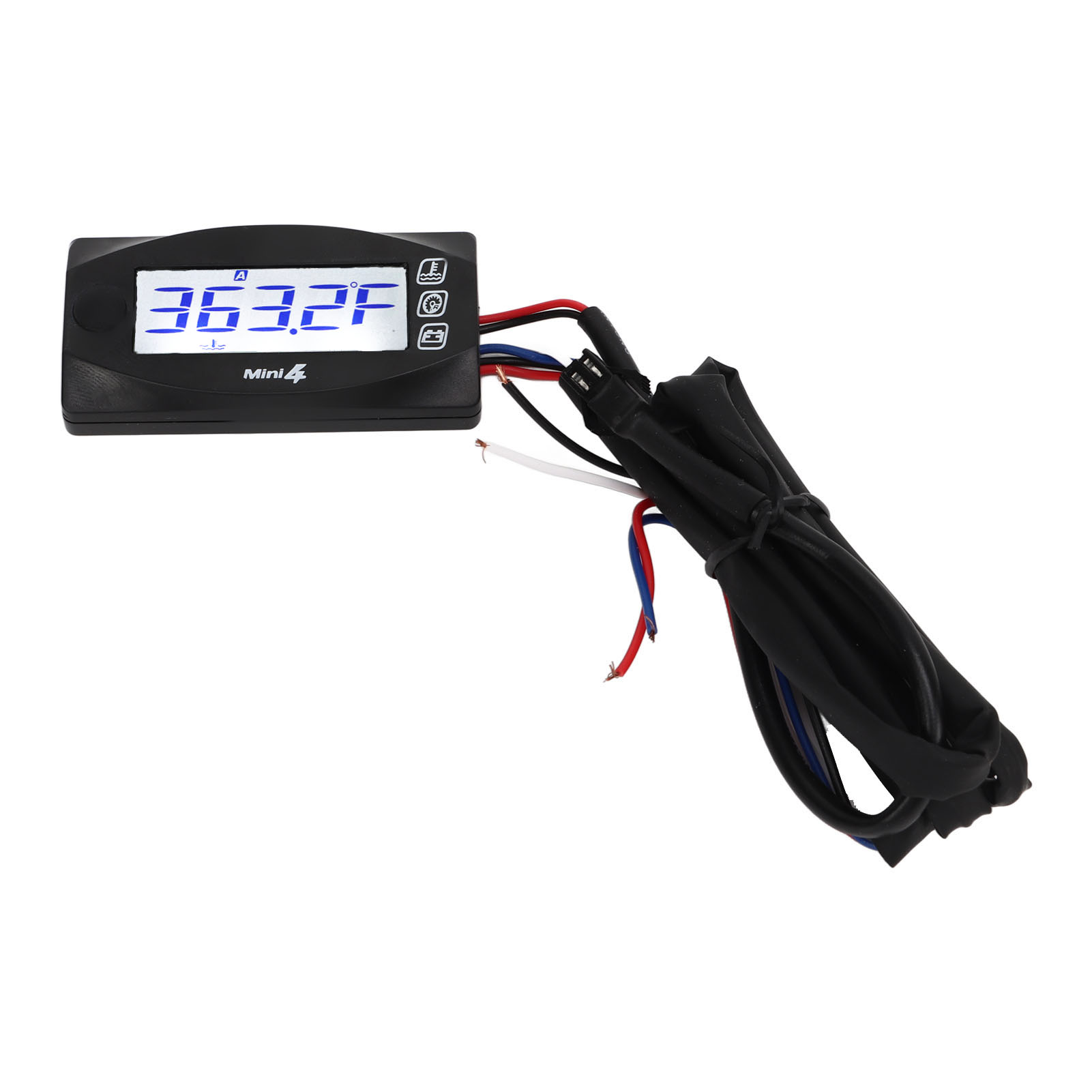 4-in-1 Motorradthermometer Mit Lcd-digitalanzeige Für Öltemperatur, Zeit, Spannung Und Geschwindigkeit, 12 V Dc, M20x1.0