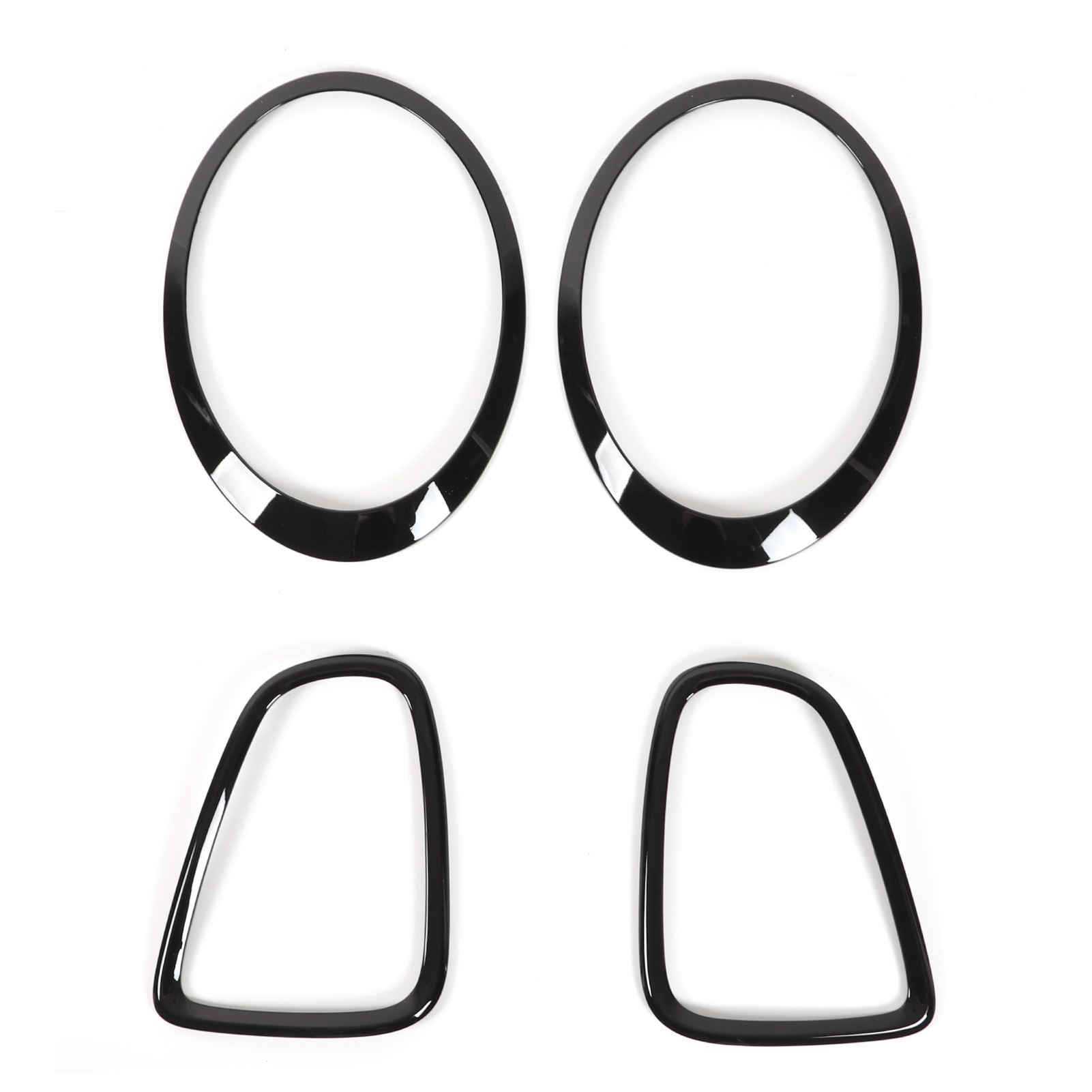 4-teiliges Set Glänzend Schwarzer Scheinwerfer- Und Rücklichtblenden Als Ersatz Für Mini R56 R57 R58 R59 Cooper S Jcw 2007-2015