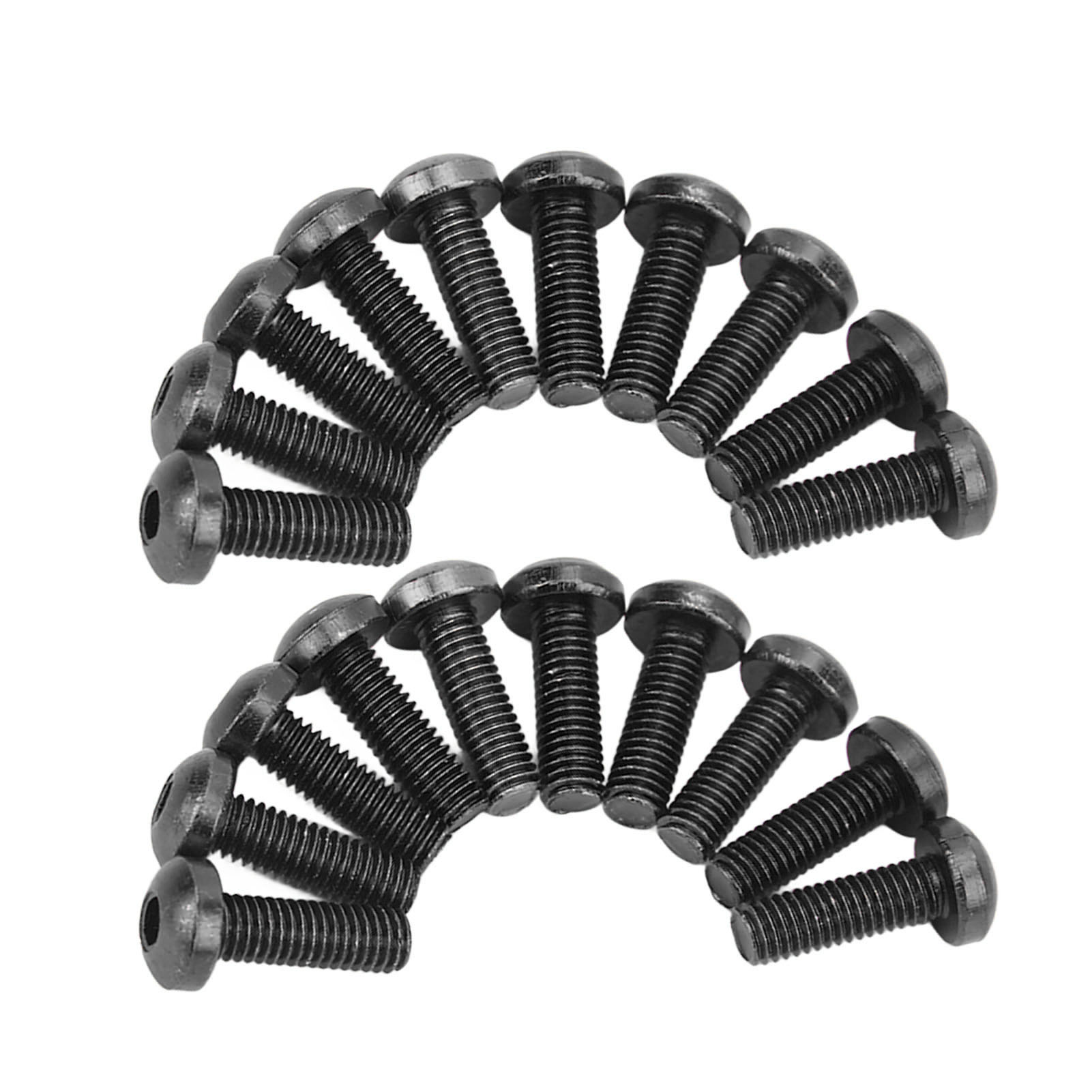 M5 Motorrad-windschutzscheiben-schraubensatz (schrauben, Muttern Und Dichtung), Aluminium Und Gummi, Suzuki-ersatzteil, Schwarz, Befestigungsmaterial