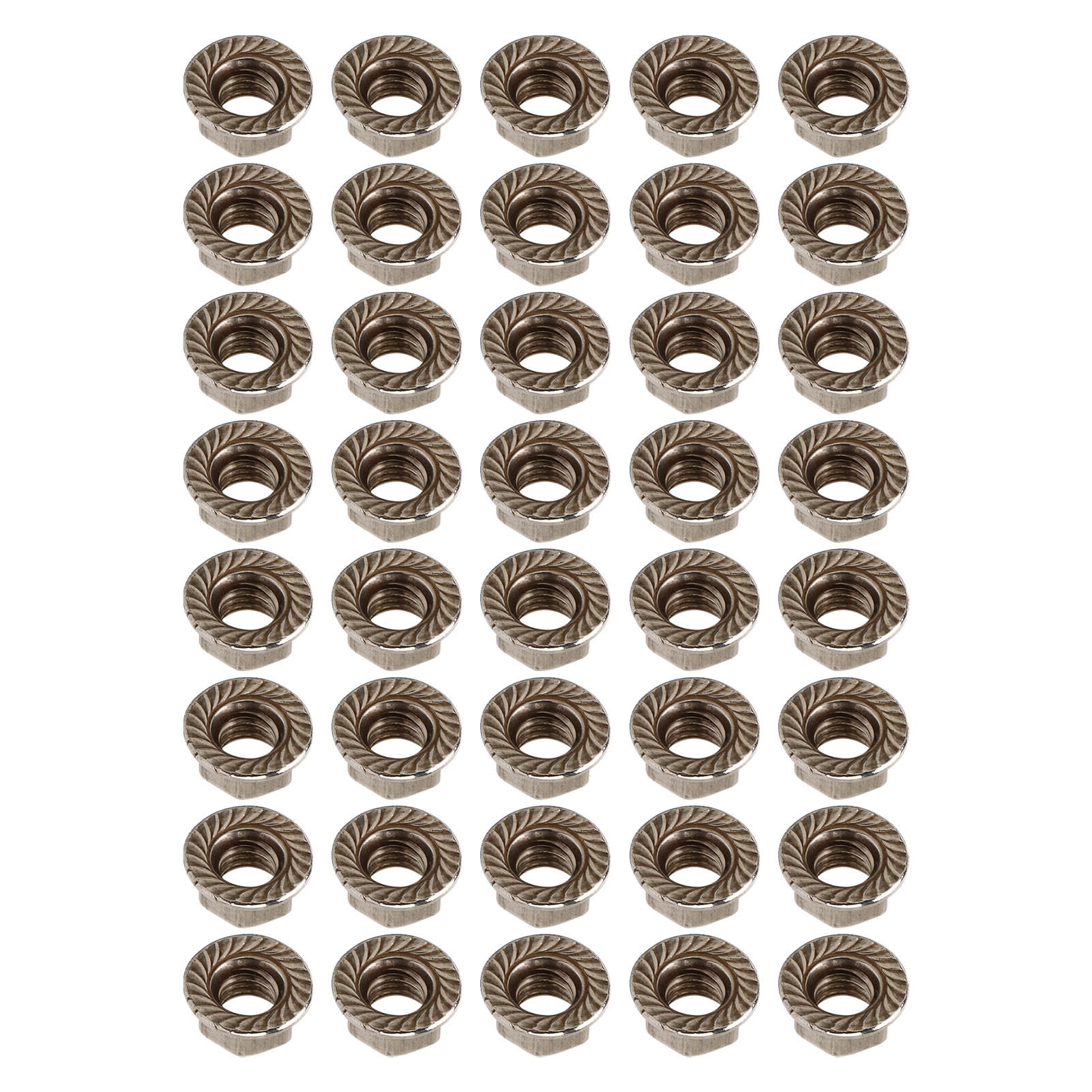 M10x1,25mm Sechskantflanschmuttern, 40er-packung, Edelstahl, Korrosionsbeständig, Feingewinde, Für Robuste Befestigung.