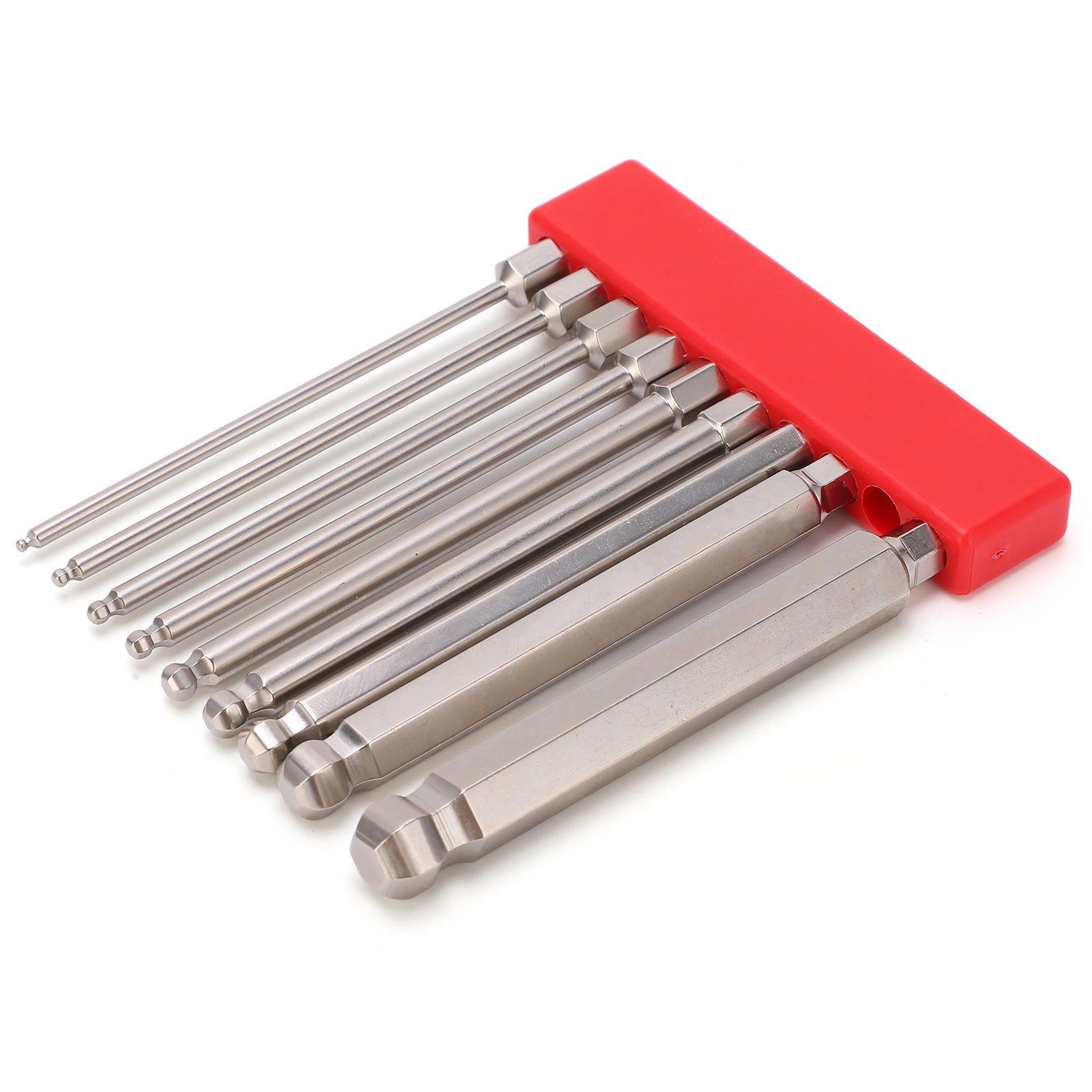 9-teiliges Set 100-mm-sechskantbits, Schneckengetriebe, Edelstahl S2, Kugelförmiger Magnetkopf, 1/4"-schaft, Robust Und Langlebig