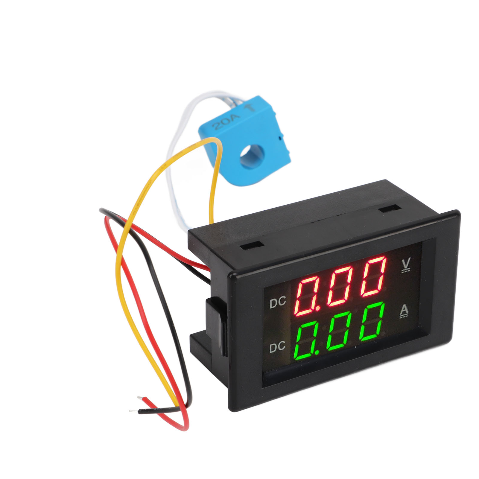 2-in-1 Volt-amperemeter 600v 20a, Dual Digital Led Display, Spannungs- Und Stromprüfer Für Auto, Motorrad, Boot, Wohnmobil, Elektrisches Diagnosegerät.