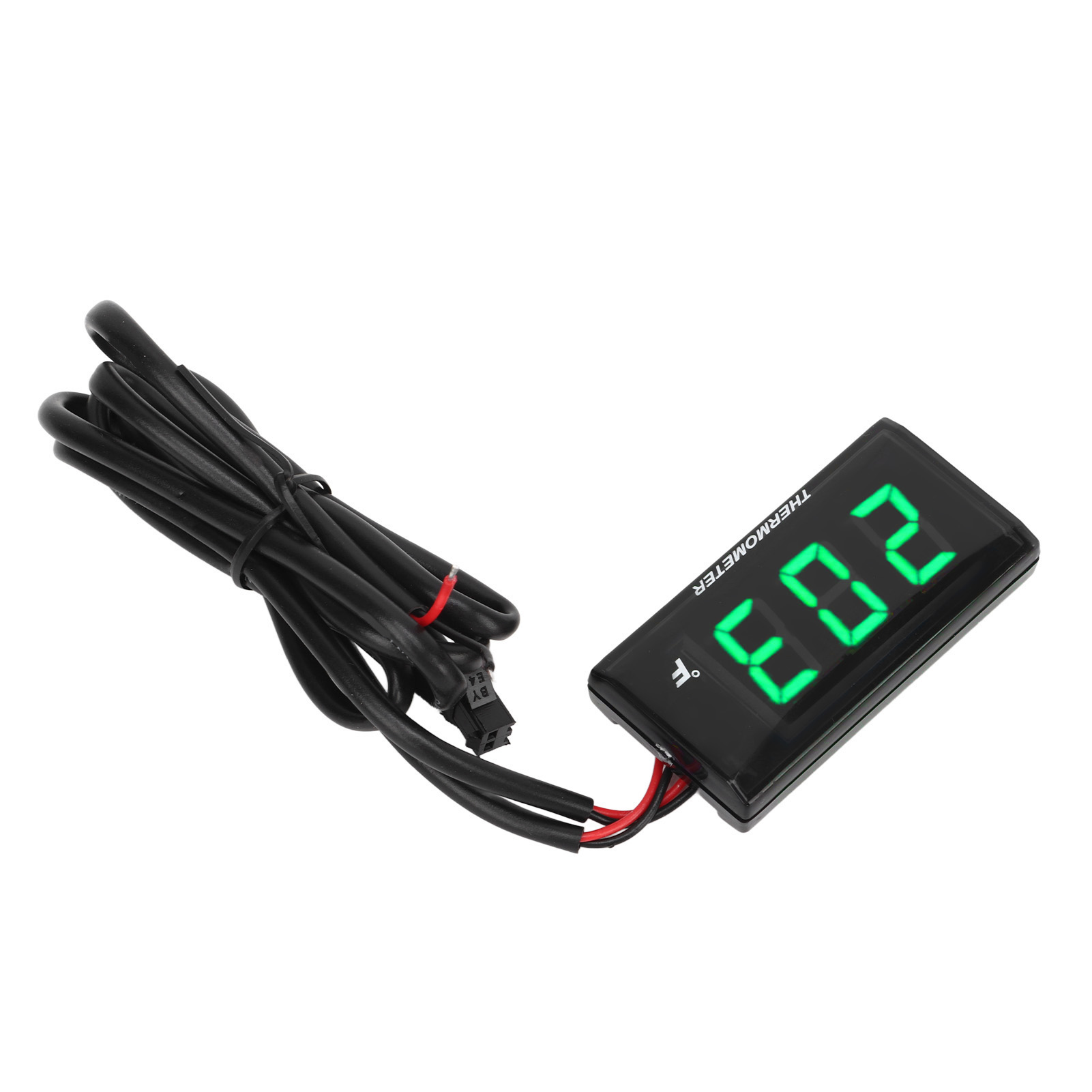 Ultradünnes Digitales Lcd-motorradthermometer, 12 V Gleichstrom, Grün, Mit 18-mm-sensor Und Adapter Für Motorräder, Wassertemperaturanzeige