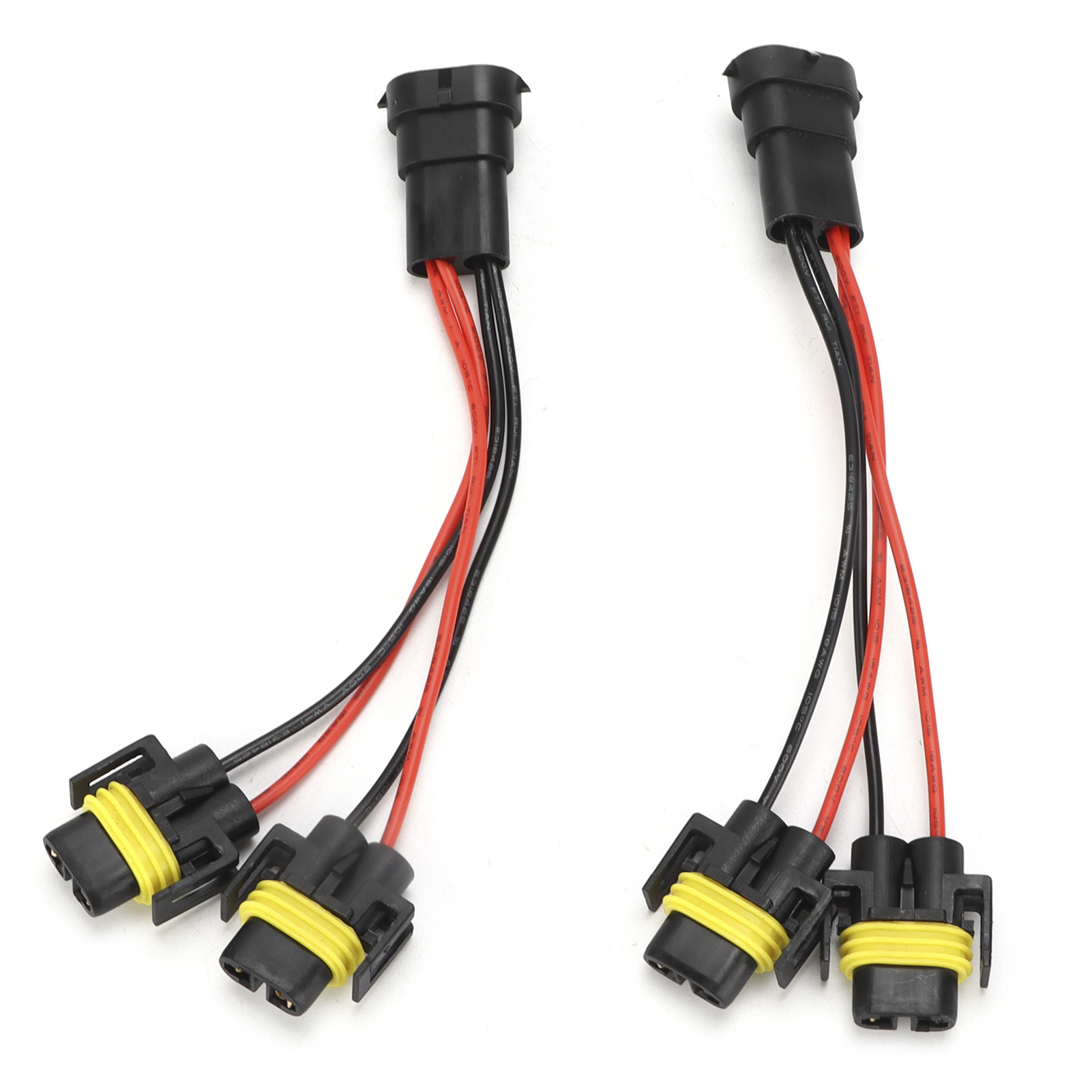 H11/h8 2-wege-stecker-buchse-splitter-kabelbaum Für Nebelscheinwerfer, Fern-/abblendlichtscheinwerfer, Doppel-quad-projektoren.