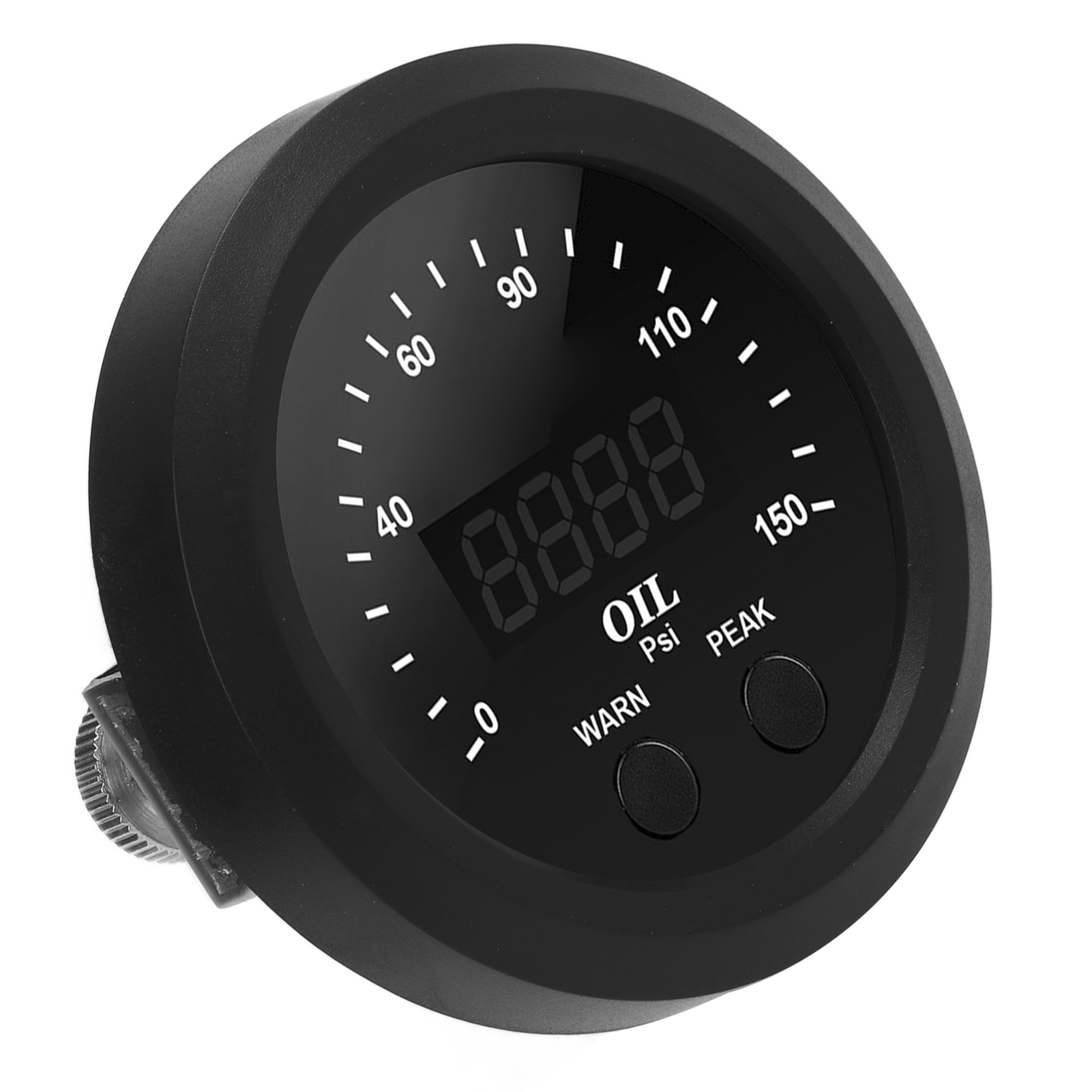 52-mm-öldruckanzeige (150 Psi), Weißes Zifferblatt, Rote Led, Schlanke Druckanzeige Mit Sensor