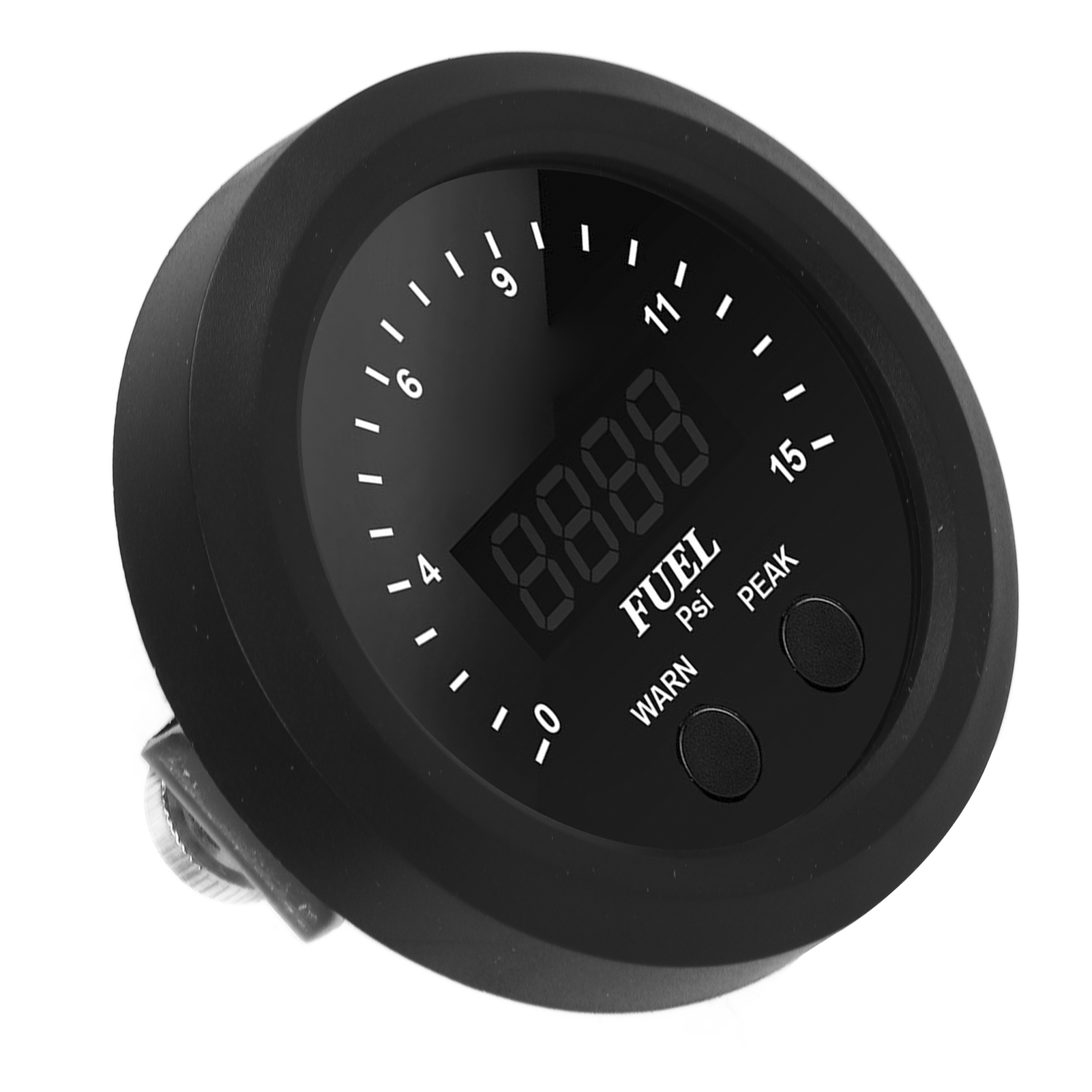 52 Mm Ultraflaches Öldruckmessgerät Mit Roter Led-anzeige (15 Psi), Präzise Kraftstoffanzeige, Stabil Und Stoßfest, Komplettset (2-1/16 Zoll)
