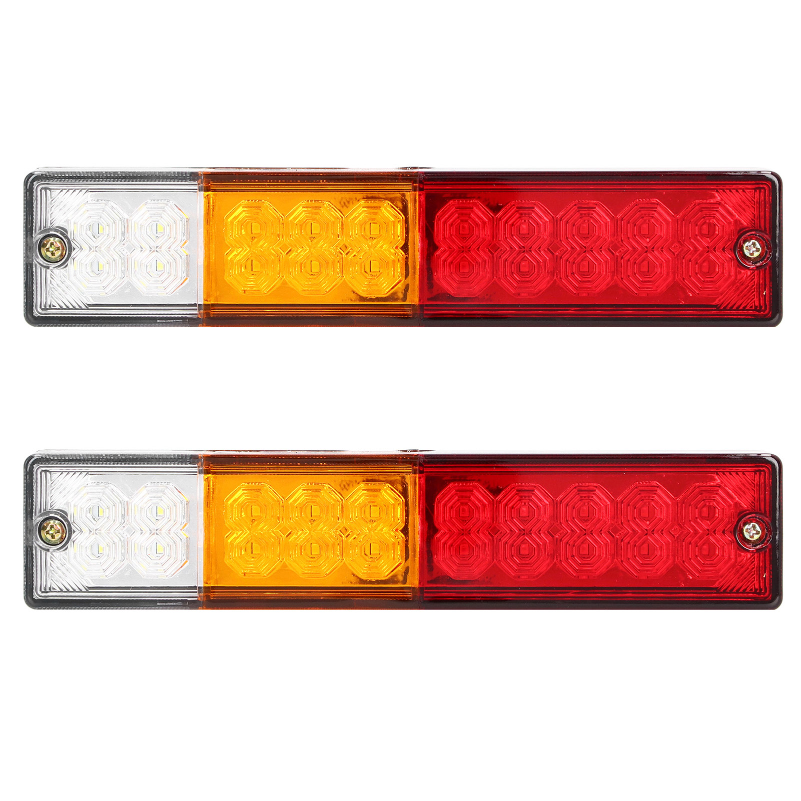 12v 20led Wasserdichte Rechteckige Positionsleuchten Für Anhänger, Lkw, Wohnmobil - Rücklicht, 2er-set, Weiß/rot