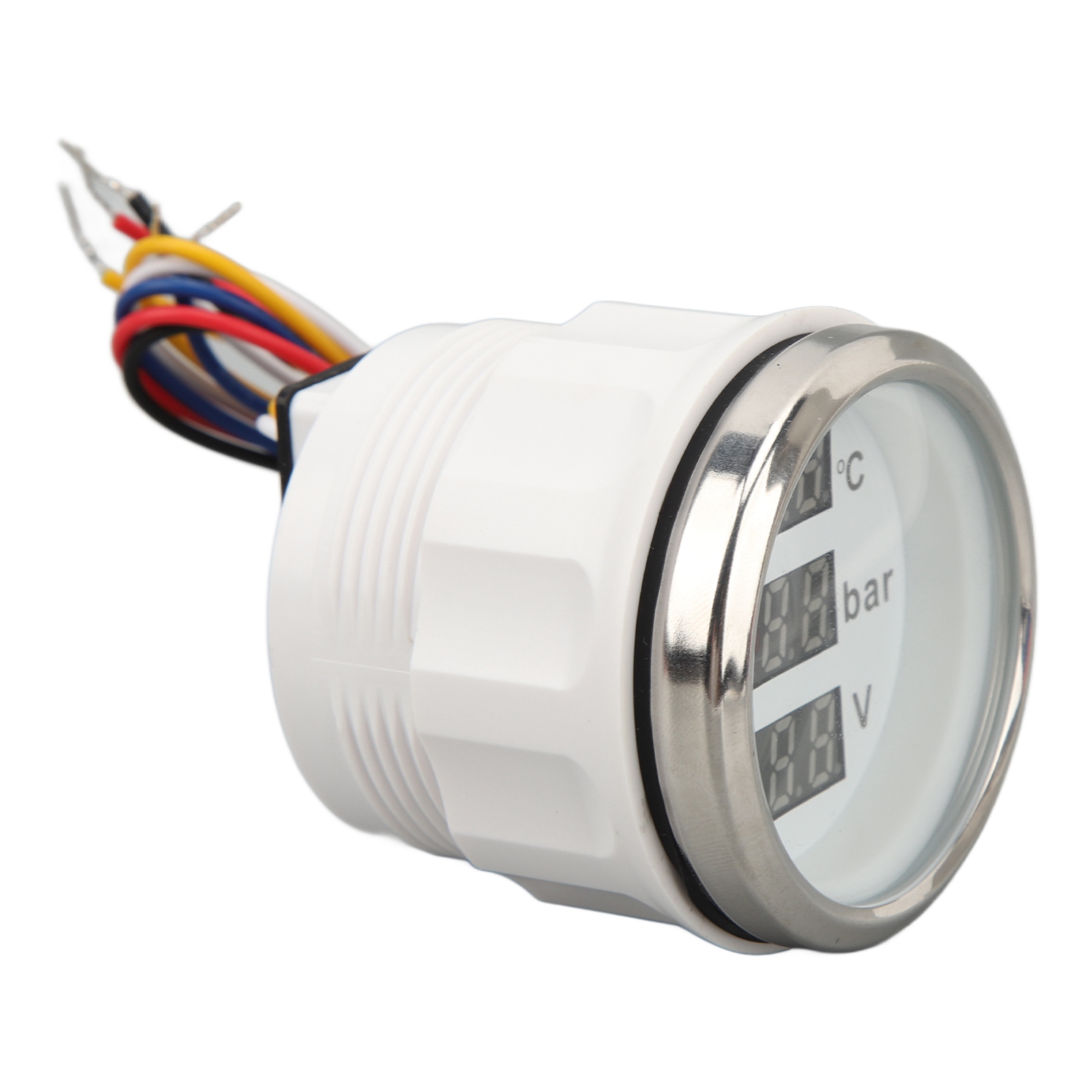 Wassertemperaturanzeige, Öldruckanzeige Und Voltmeter 52 Mm 3-in-1, Digitalanzeige Für Boote, Yachten, Wohnmobile, Schiffe, Dc 9-32 V.