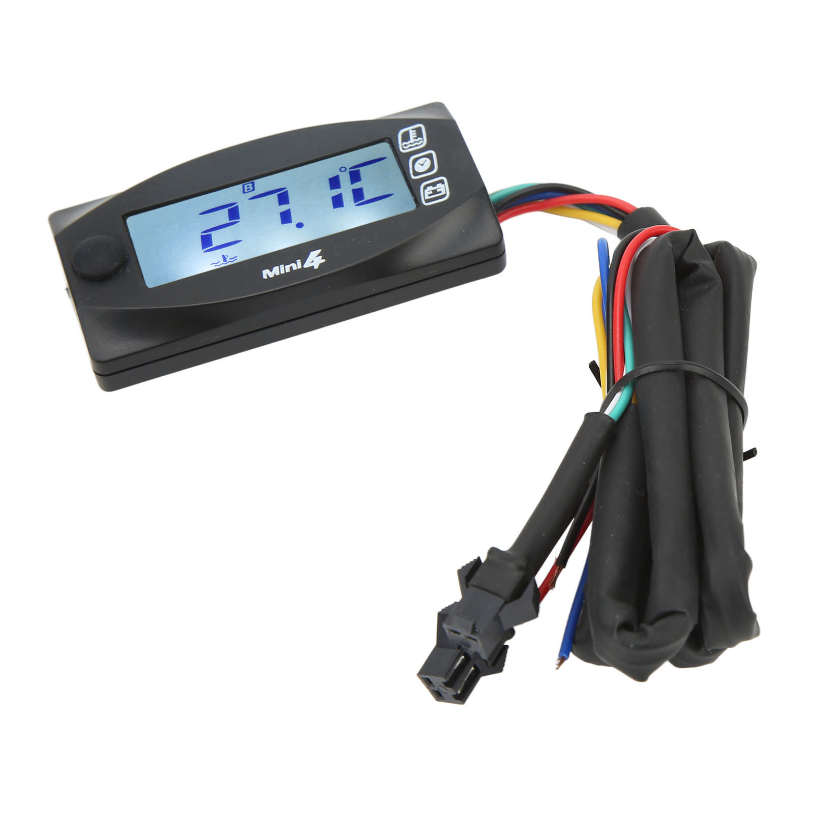 4-in-1 Digitales Motorradthermometer: Motoröltemperatur, Spannung, Uhr, 14-mm-zündkerzenstecker, M16x1,5-gewinde, Digitalanzeige.