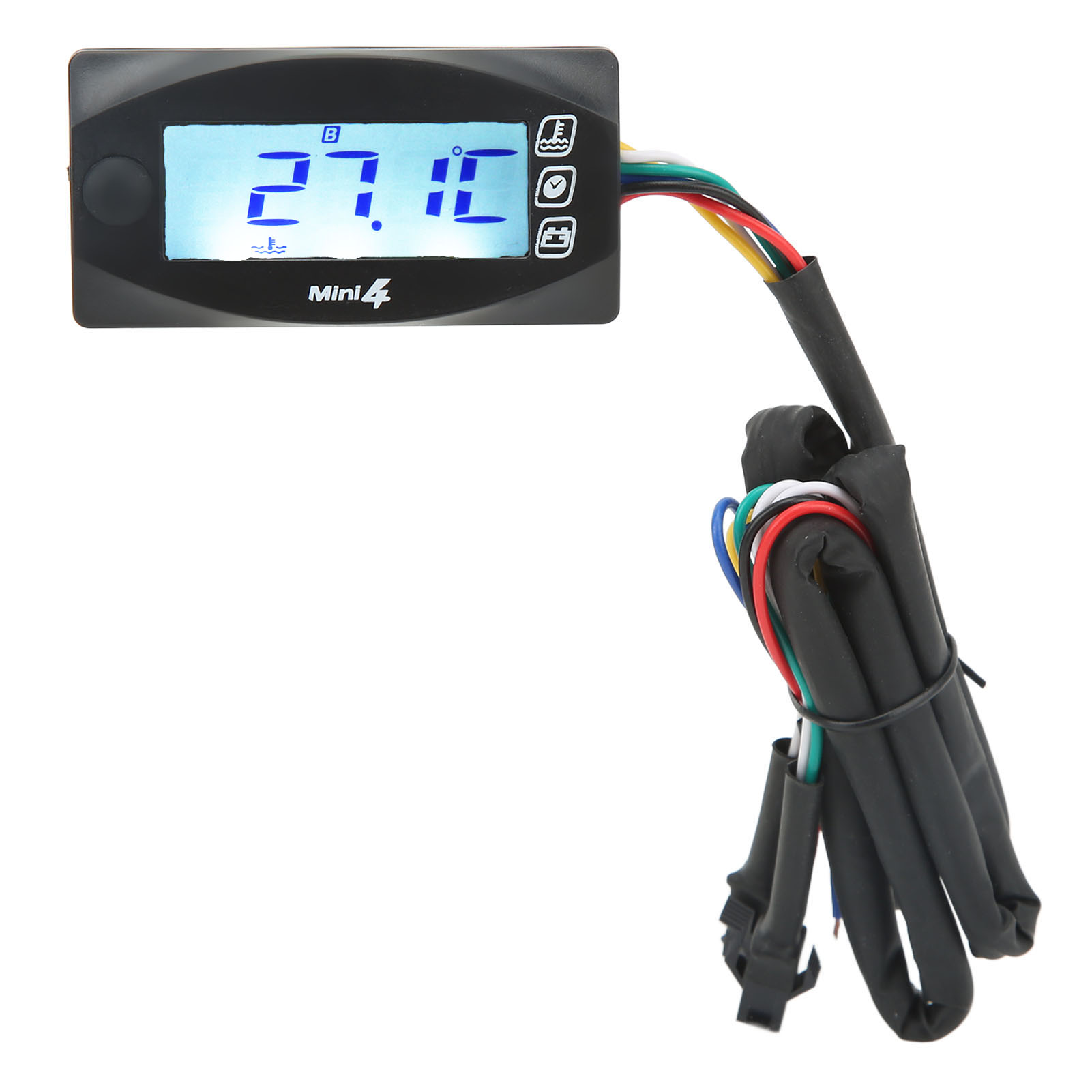 4-in-1 Multifunktions-lcd-digitalanzeige: Spannung, Öl, Temperatur, Zeit, Voltmeter, 12 V Gleichstrom, Universell Für Motorräder, Sensorgewinde M16x1,5