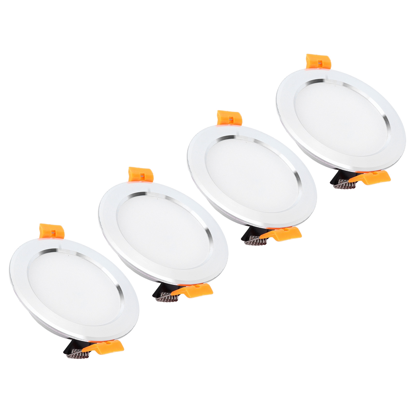 4 Runde Led-einbaustrahler, 12 V, 3 W, Weiß, 4-teiliges Set, Deckenstrahler Für Wohnmobil, Boot, Transporter, Innenbeleuchtung (12 V Dc)
