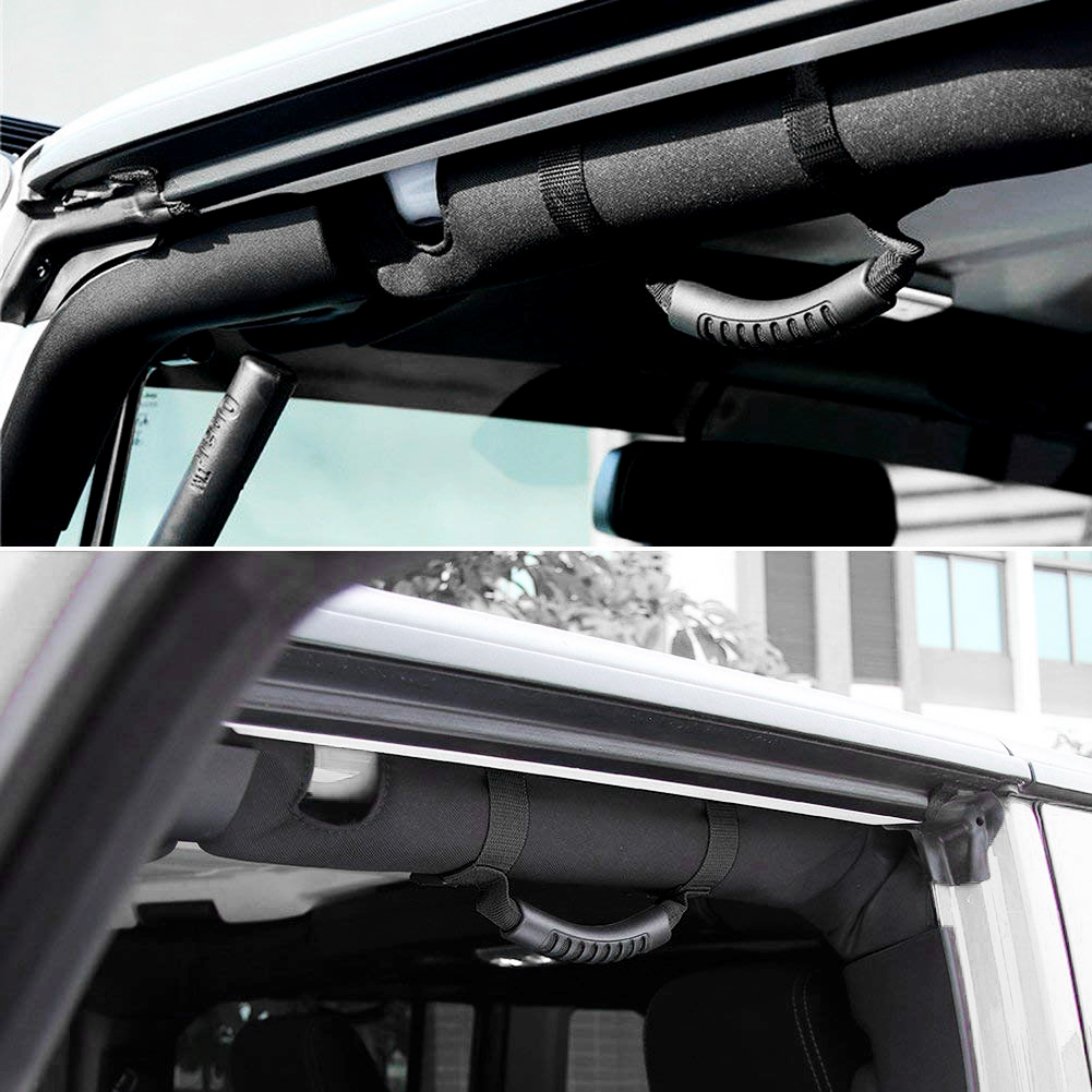 4-teiliges Haltegriffset Für Jeep Wrangler (1995–2018), Innenraumzubehör, Robuste Sicherheitsgriffe, 4er-set, Mattschwarz, Kompatibel Mit Den Modellen Cj, Tj Und Jk