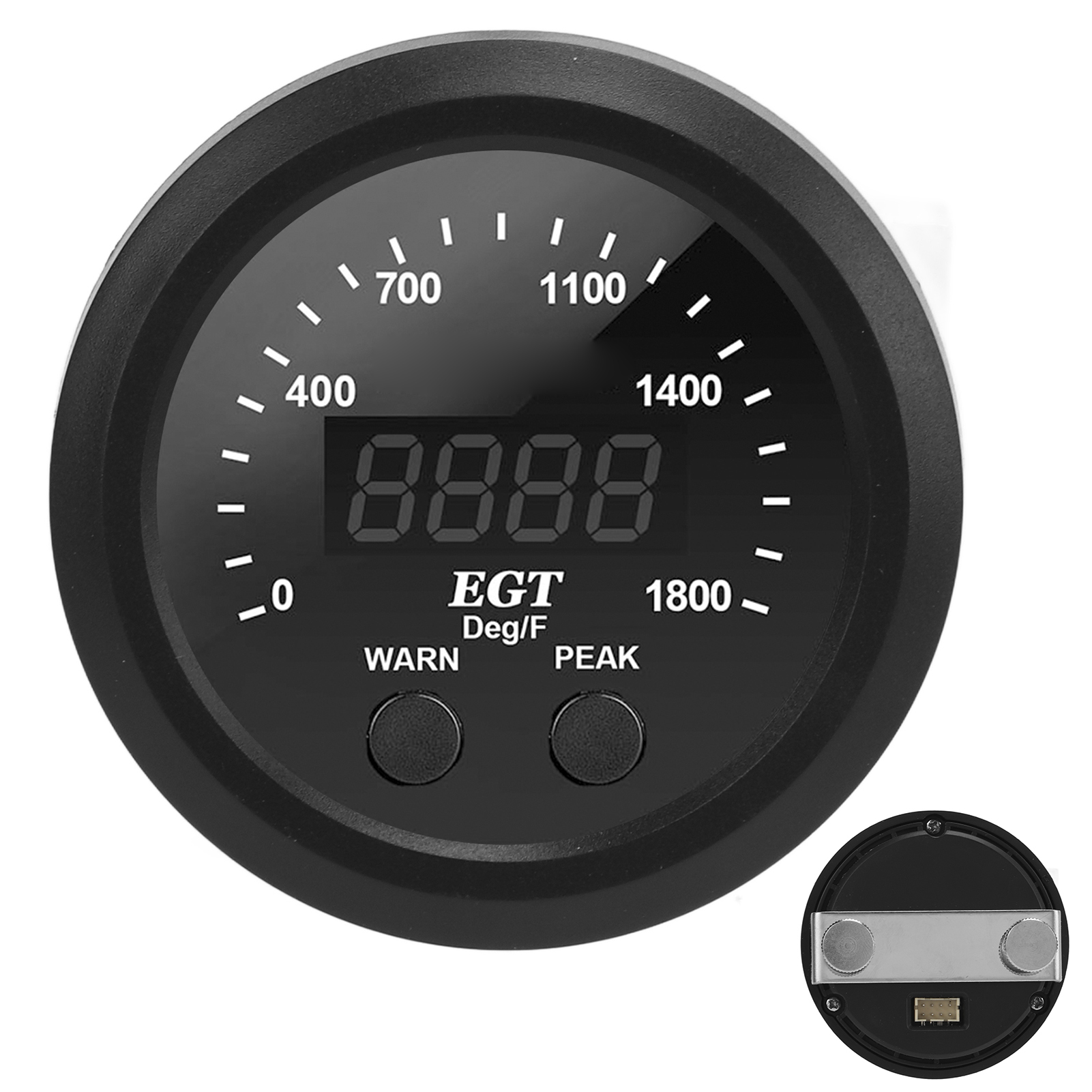 52-mm-abgastemperaturanzeige Für Kraftfahrzeuge, 0–1800 °f, Rote Led, Schlank, Universell Mit Sensor
