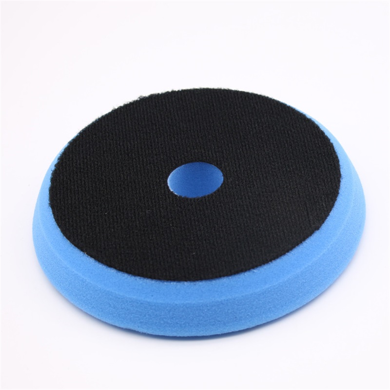 3-teiliges Set Blauer 6-zoll-autopolierscheiben, Dreieckiges Schaumstoffpad Mit Bohrmaschinenadapter, Polier-, Reinigungs- Und Schleifpads Für Poliermaschinen