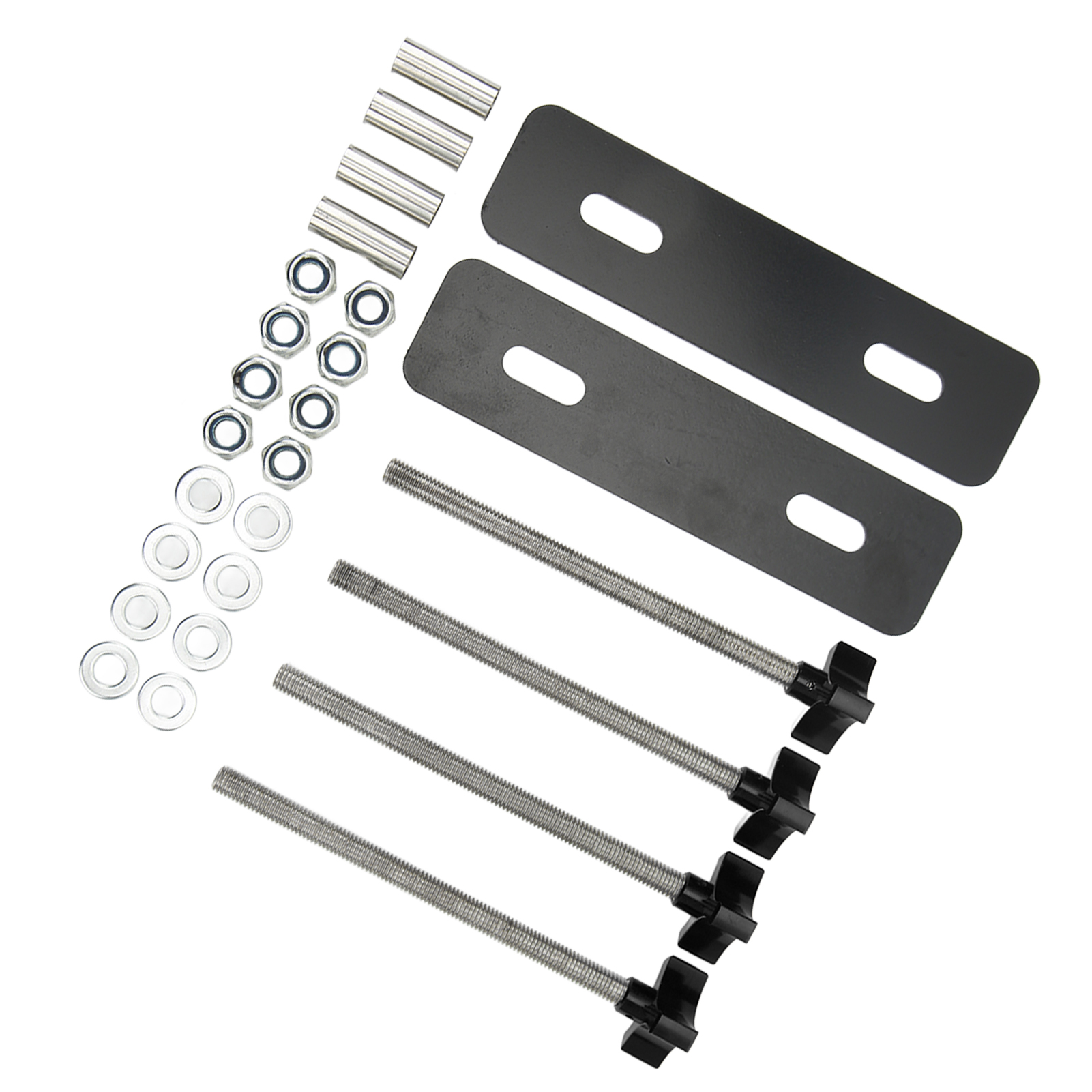 Stahl-sandleiter-montagesatz M10x180, 8–14 Cm Achsabstand, Montagehalterung Für Suv 4x4, 2er-set, Schwarz