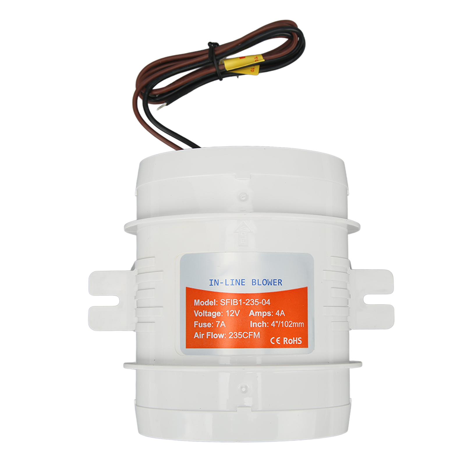 12v Dc 4-zoll-axial-bilgenlüfter, 235 Cfm, Hoher Luftdurchsatz, Für Boote, Yachten, Wohnmobile, Schiffsmotoren