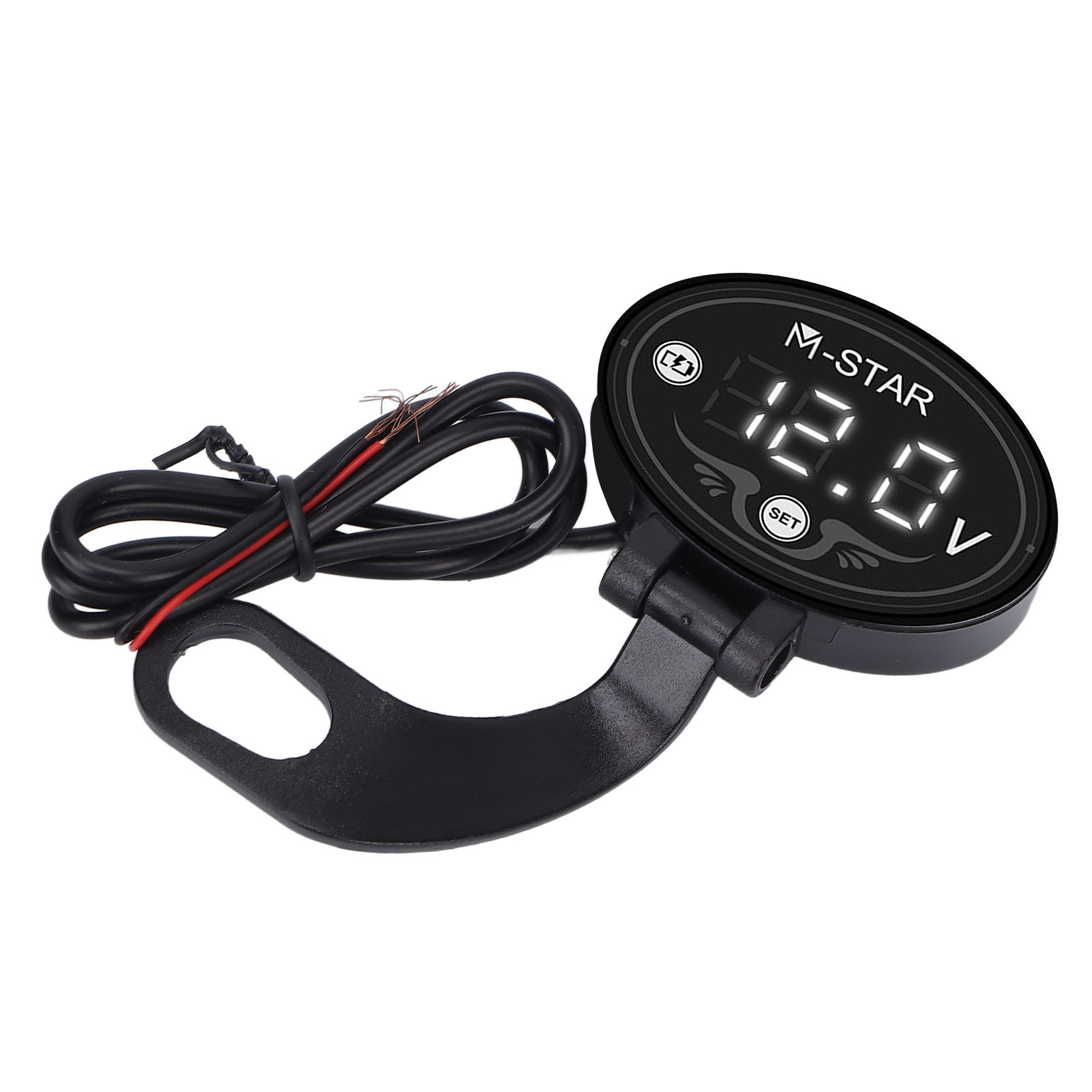 Digitales Led-voltmeter Für Motorräder (9–24 V), Wasserdicht, Hochpräzise Abs-gehäuse, Batteriemonitor Für Mehr Sicherheit Beim Fahren