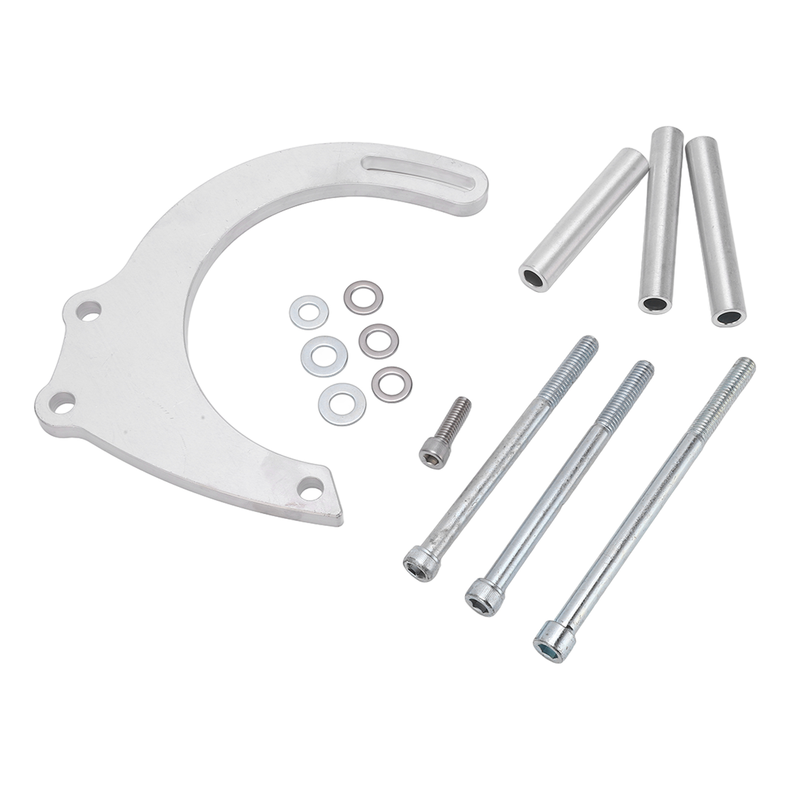 Cnc-gefräste Lichtmaschinenhalterung Aus Silberfarbenem Aluminium, Ersatzteilset Für Die Wasserpumpe Des Chevy Small Block