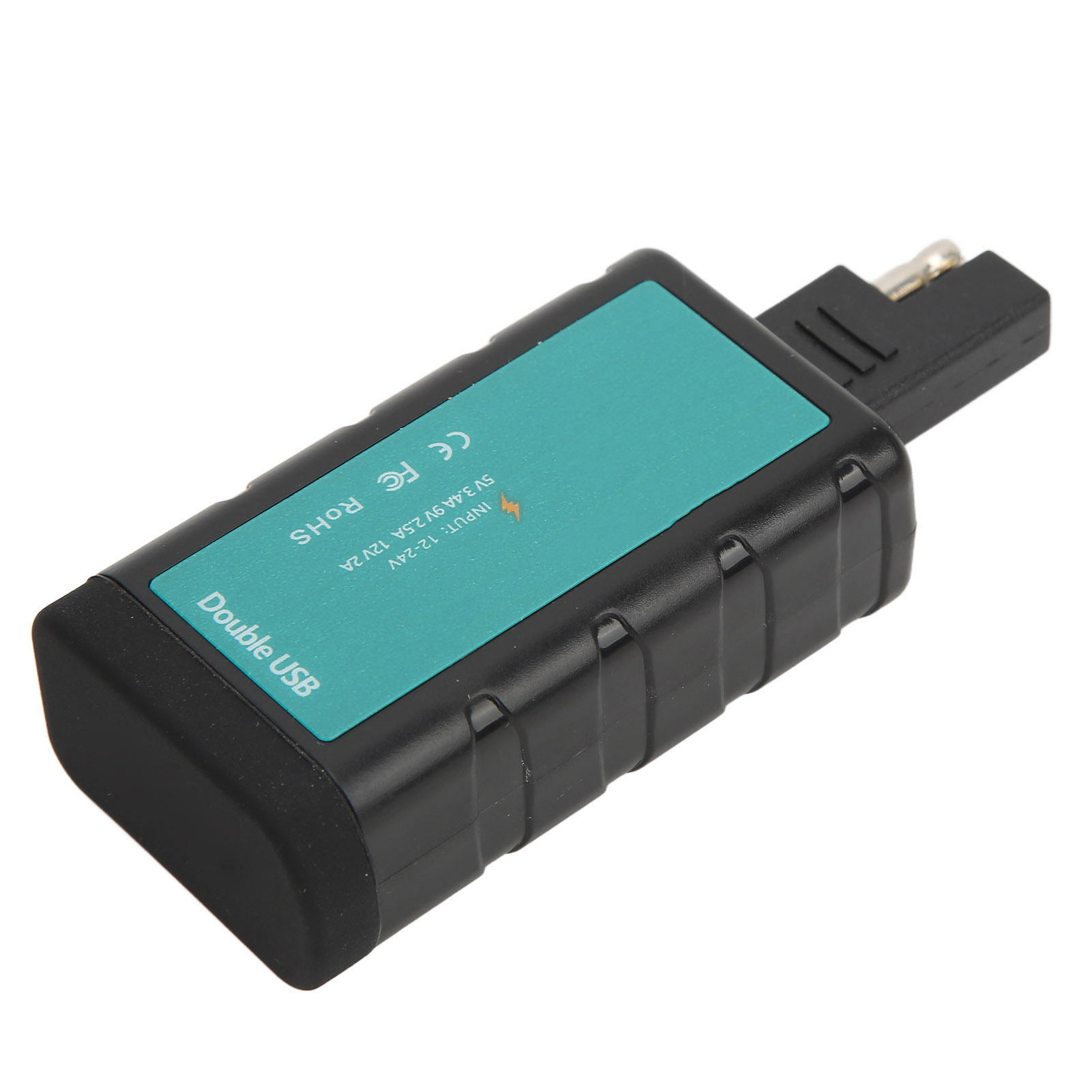 Dual-usb-motorradladegerät Mit Qc3.0-sae-stecker, 1,4 M Kabel, Ot-anschluss, Eingang: Dc 12–24 V, Ausgang: 5 V 3,4 A, 9 V 2,5 A, 12 V 2 A, Für Auto, Quad, 4x4