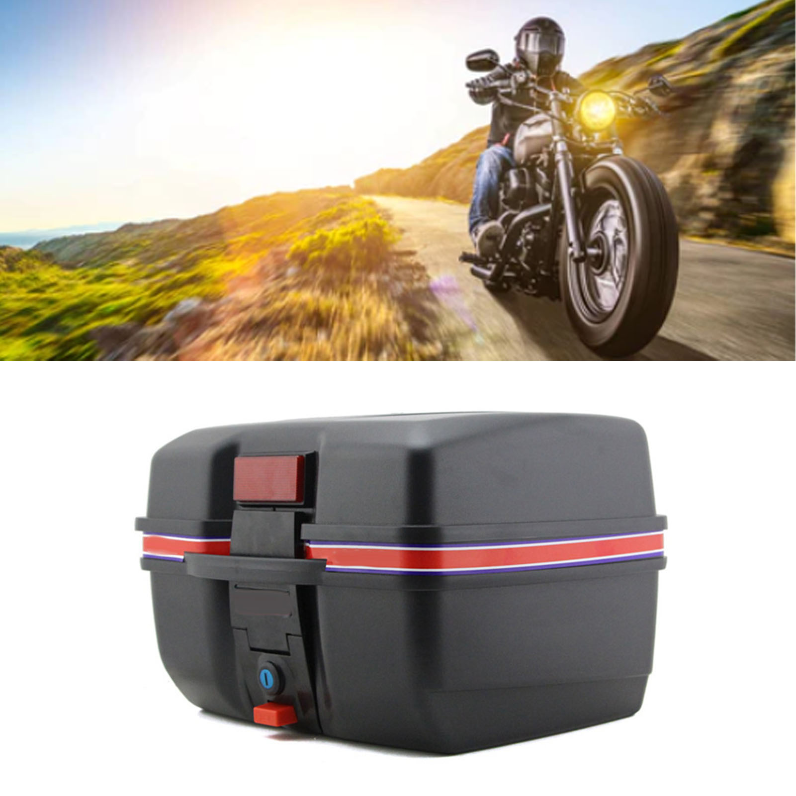 Wasserdichter, Stoßfester Und Kratzfester Motorradkoffer, Topcase Für Elektroroller Und Andere Fahrzeuge, Robustes Gehäuse