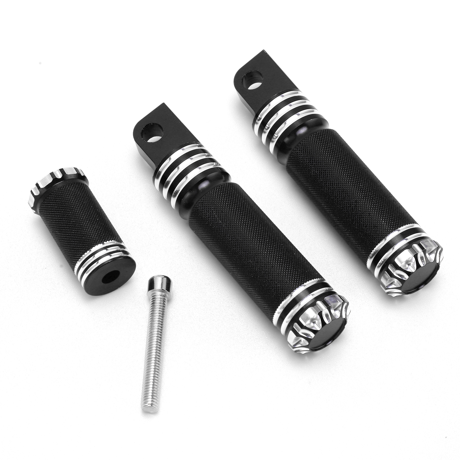 Aluminium-motorradfußrasten-set, Ersatz Für Fxstsb Bad Boy 1995-1997, Schwarze Fahrerfußraste, 2er-set, Robust Und Leicht.