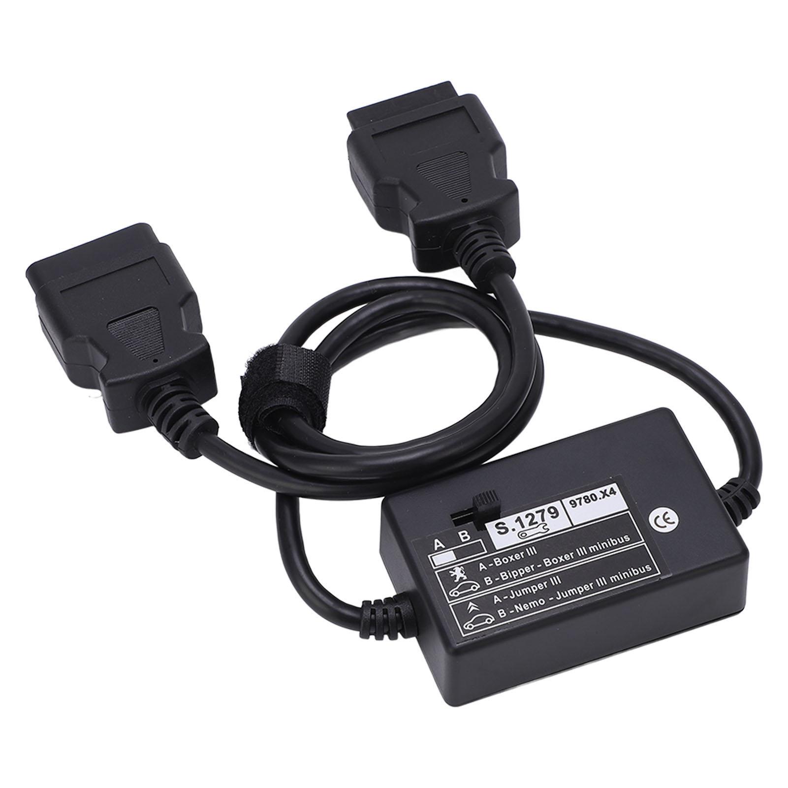 Obd2 Stecker Auf Buchse Adapter, S.1279 Diagnosekabel, Ersatzmodul Für Peugeot Bipper, Robuster Stecker, Fahrzeugkompatibel.