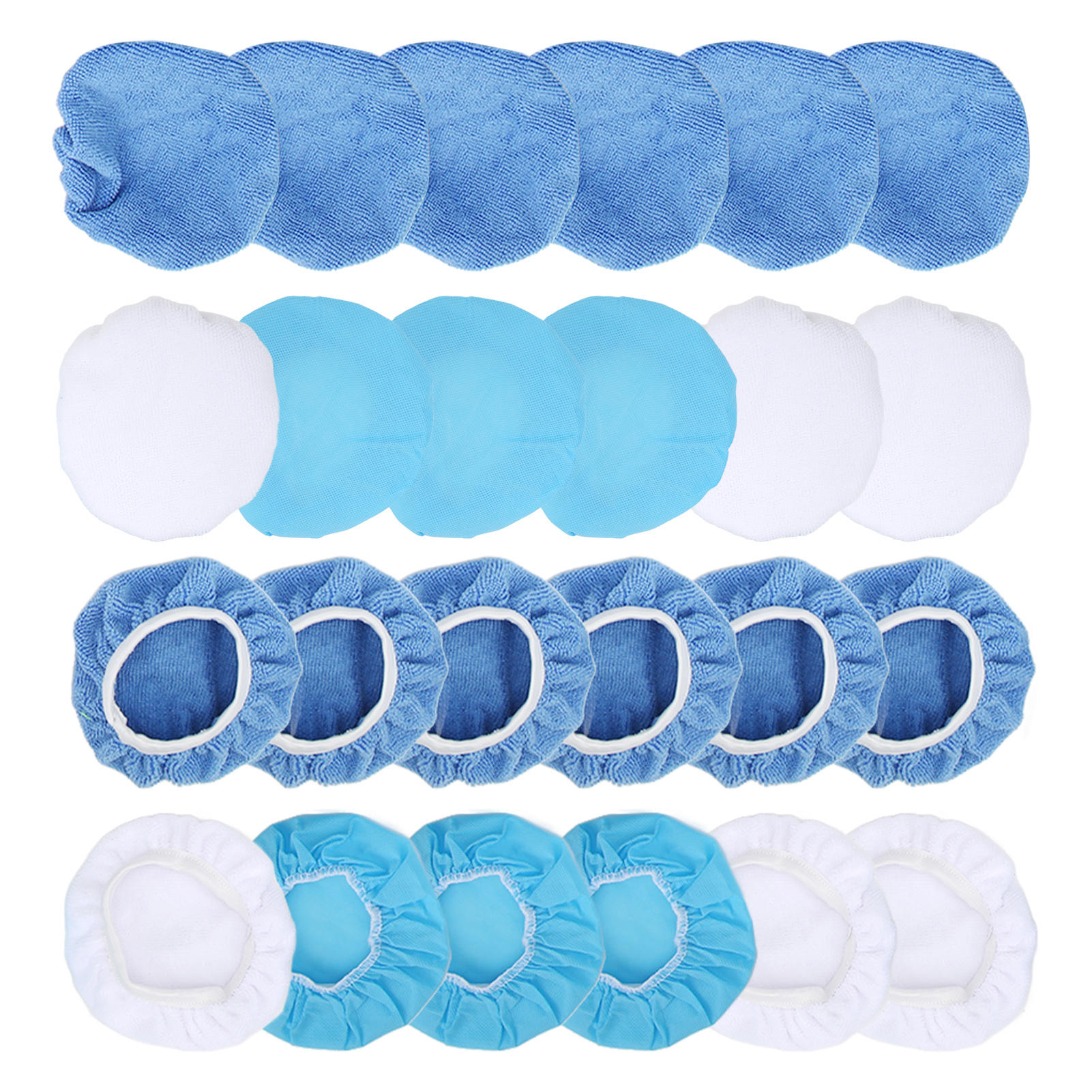 24 Polierpads Aus Mikrofaser (150 Mm), Polierscheiben Für Autos, Motorräder Und Boote