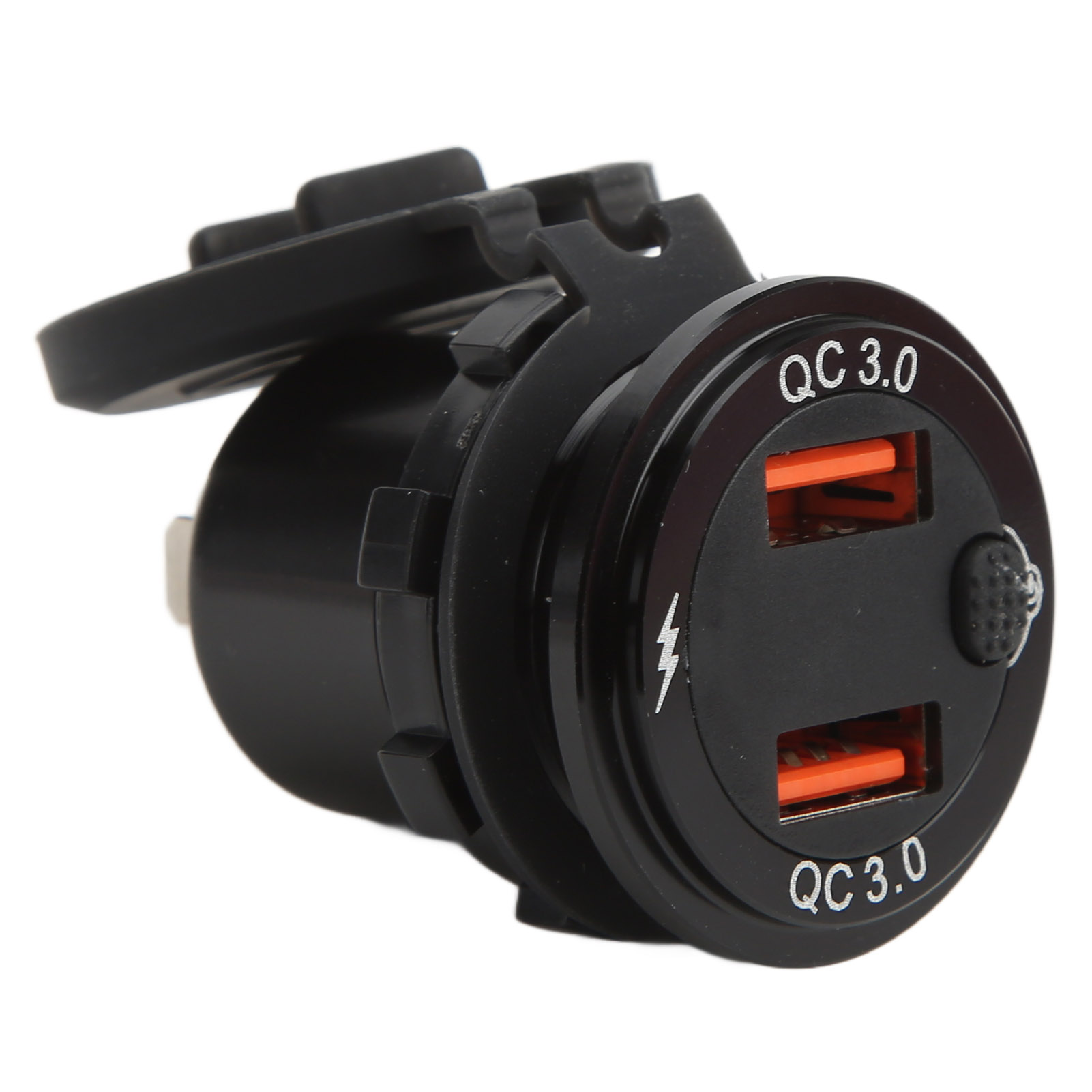 Doppelter Usb-kfz-ladeadapter Mit Schnellanschluss Und Roter Digitaler Voltmeteranzeige, 12–24 V Dc Für Boot, Motorrad, Lkw