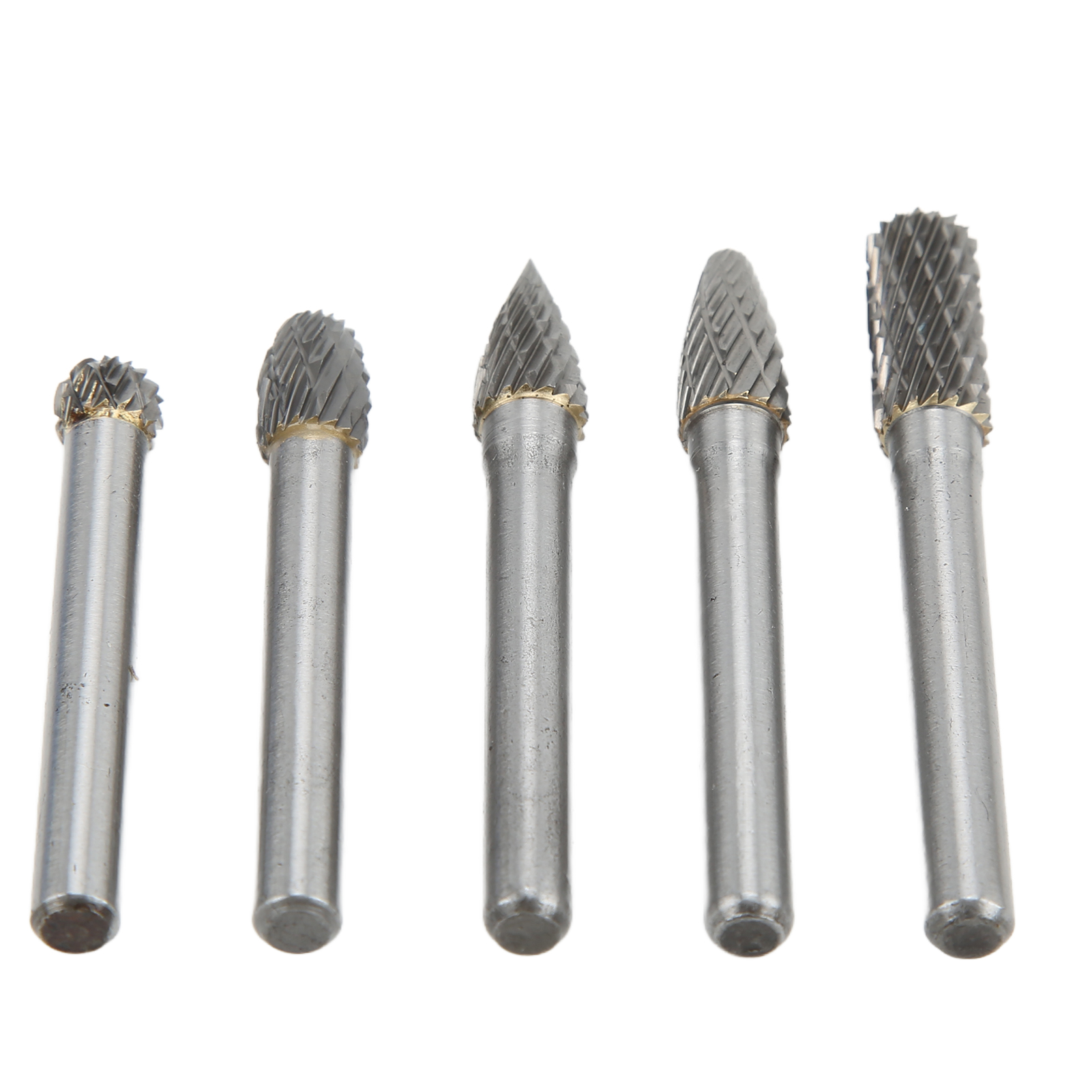Satz Mit 5 Hartmetall-rotationsfräsern, 6 X 8 Mm, Doppelseitige Schneide, Zum Polieren, Schleifen, Gravieren Und Bohren Adefg