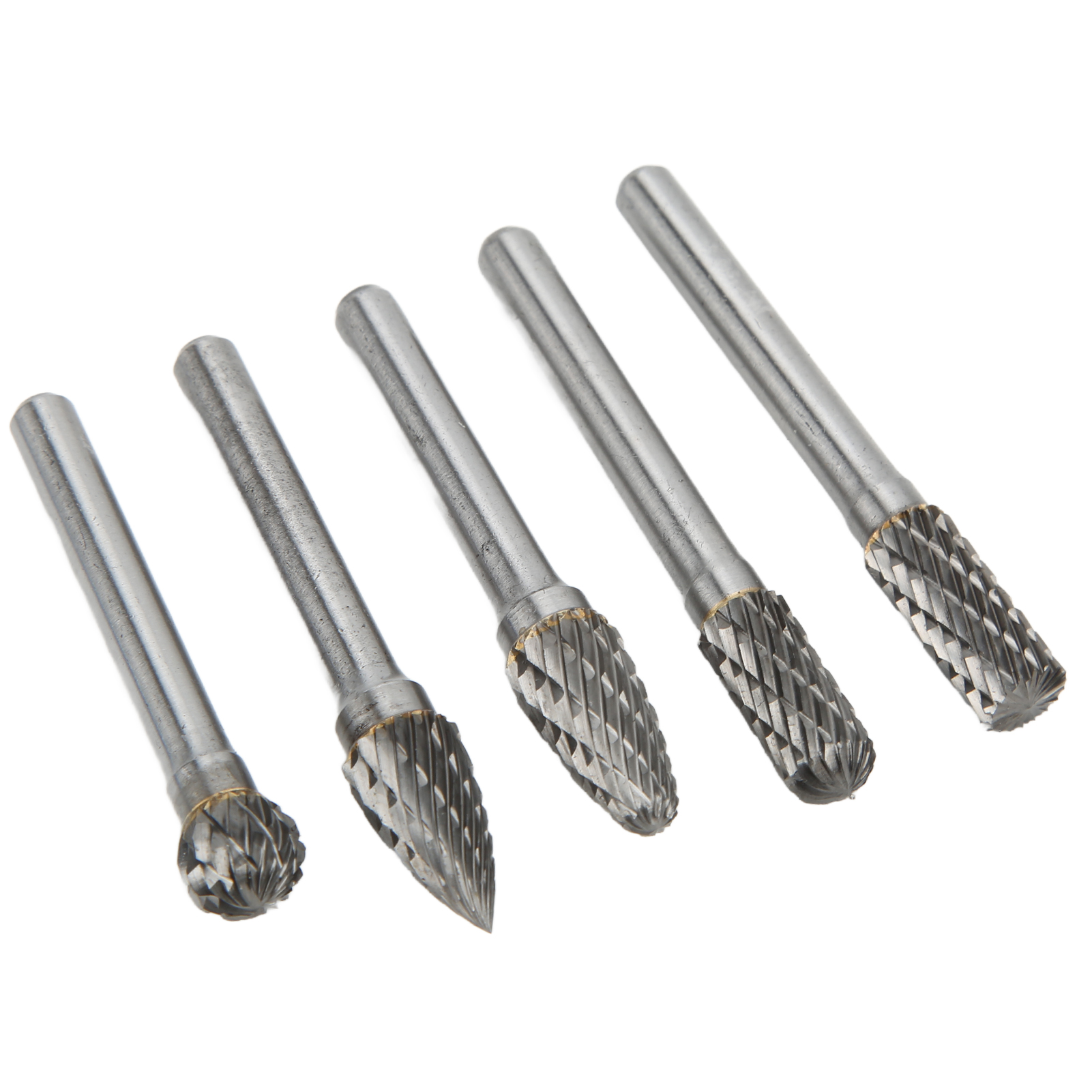 Satz Von 5 Wolframkarbid-rotationsfräsern, 6x10mm, Doppelgröße, Für Schnitz-, Bearbeitungs-, Luftfahrt-, Automobil-, Schiffs-, Chemie- Und Handwerksanwendungen.