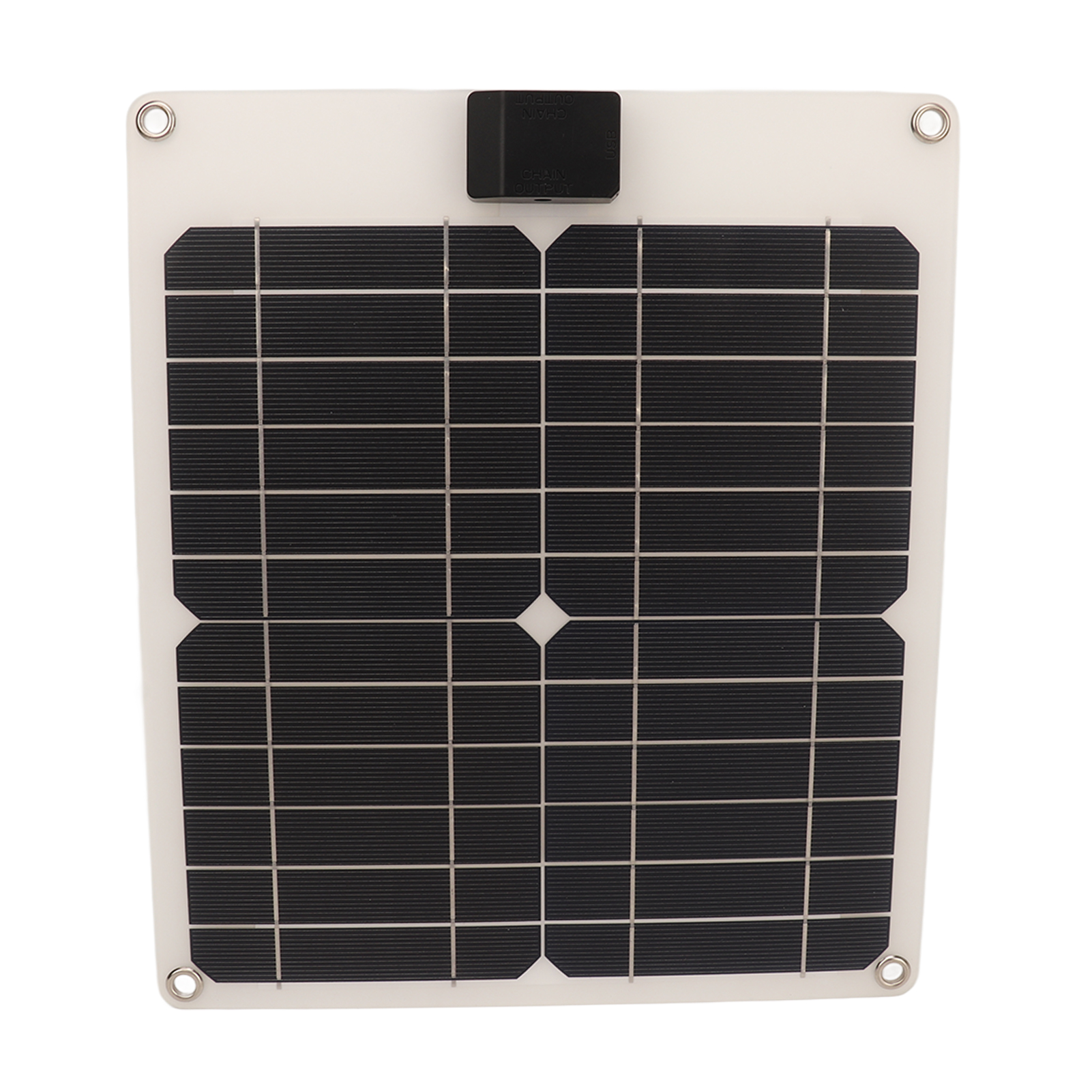 Wasserdichtes 15-w-solarpanel-set Mit Zwei Ausgängen (5 V/12 V) Für Die Batterieladung Von Auto, Boot, Wohnwagen Und Wohnmobil – Weiß