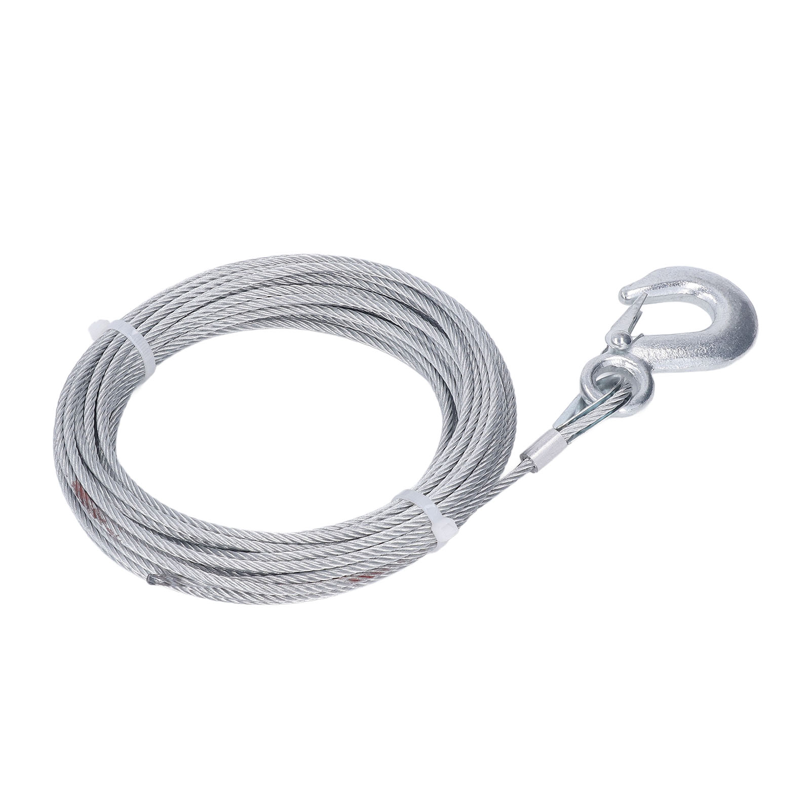 Verzinktes Edelstahl-windenseil 4 Mm X 12 M, Bruchlast 2000 Lbs, Windenersatz, Hochbelastbares Metallseil