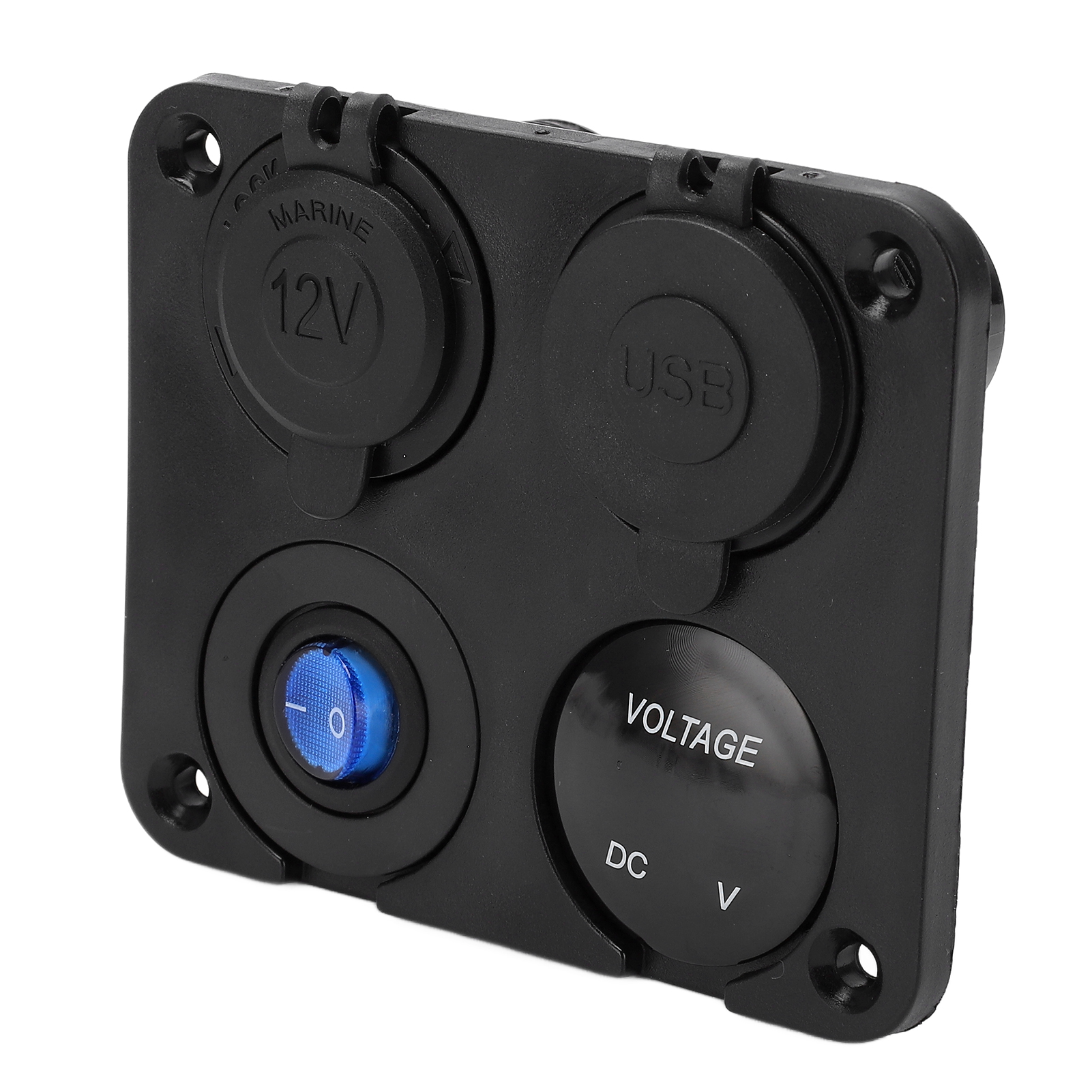 Wasserdichter 4-port-usb-kfz-ladeadapter Mit Intelligenter Steuerung Für Zwei Zigarettenanzünderbuchsen, Kfz-/motorradadapter