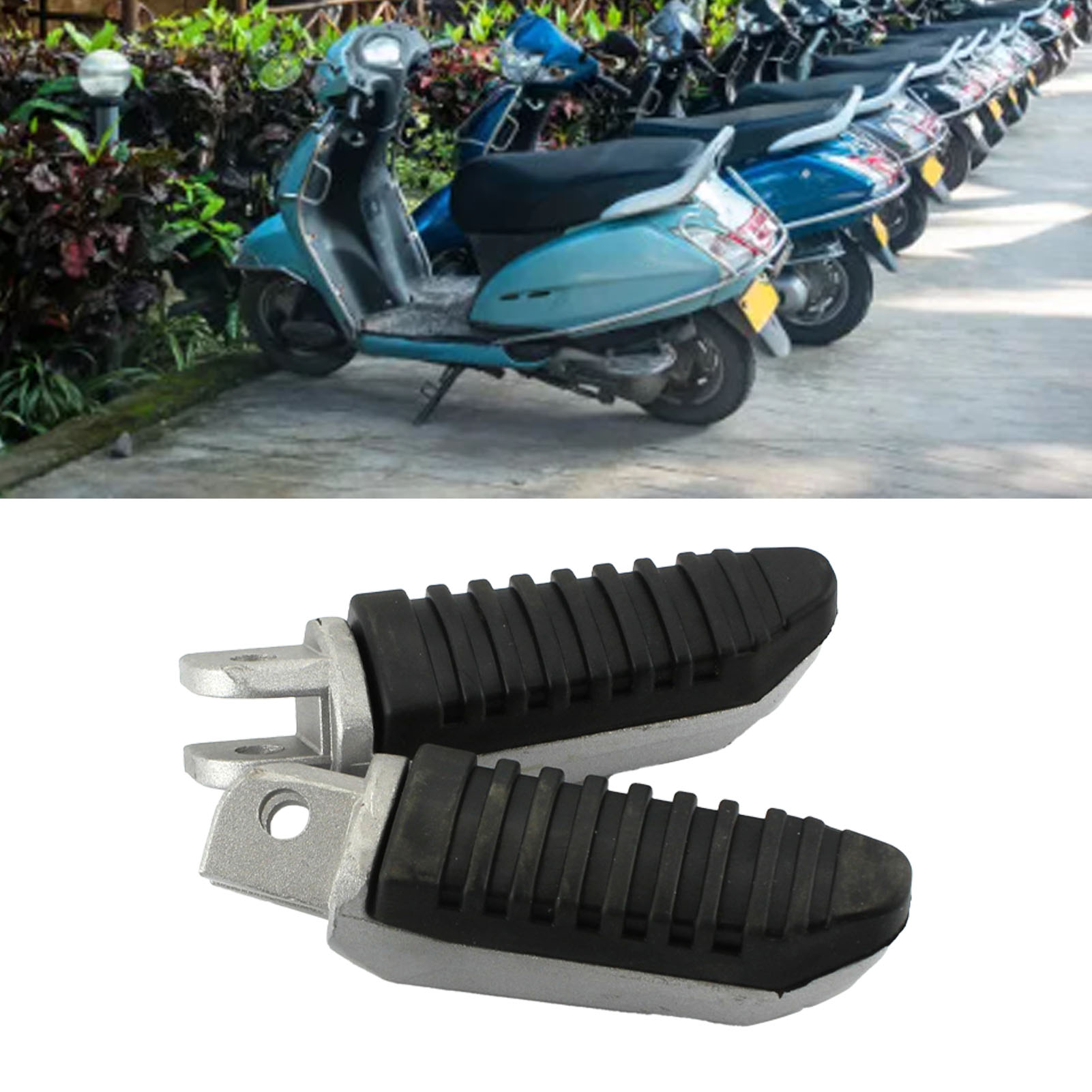Komfortable Vordere Motorradfußrasten, 2 Stück, Rutschfester Griff, Leichtgängige Elektrische Pedale Für Roller Und Motorrad.