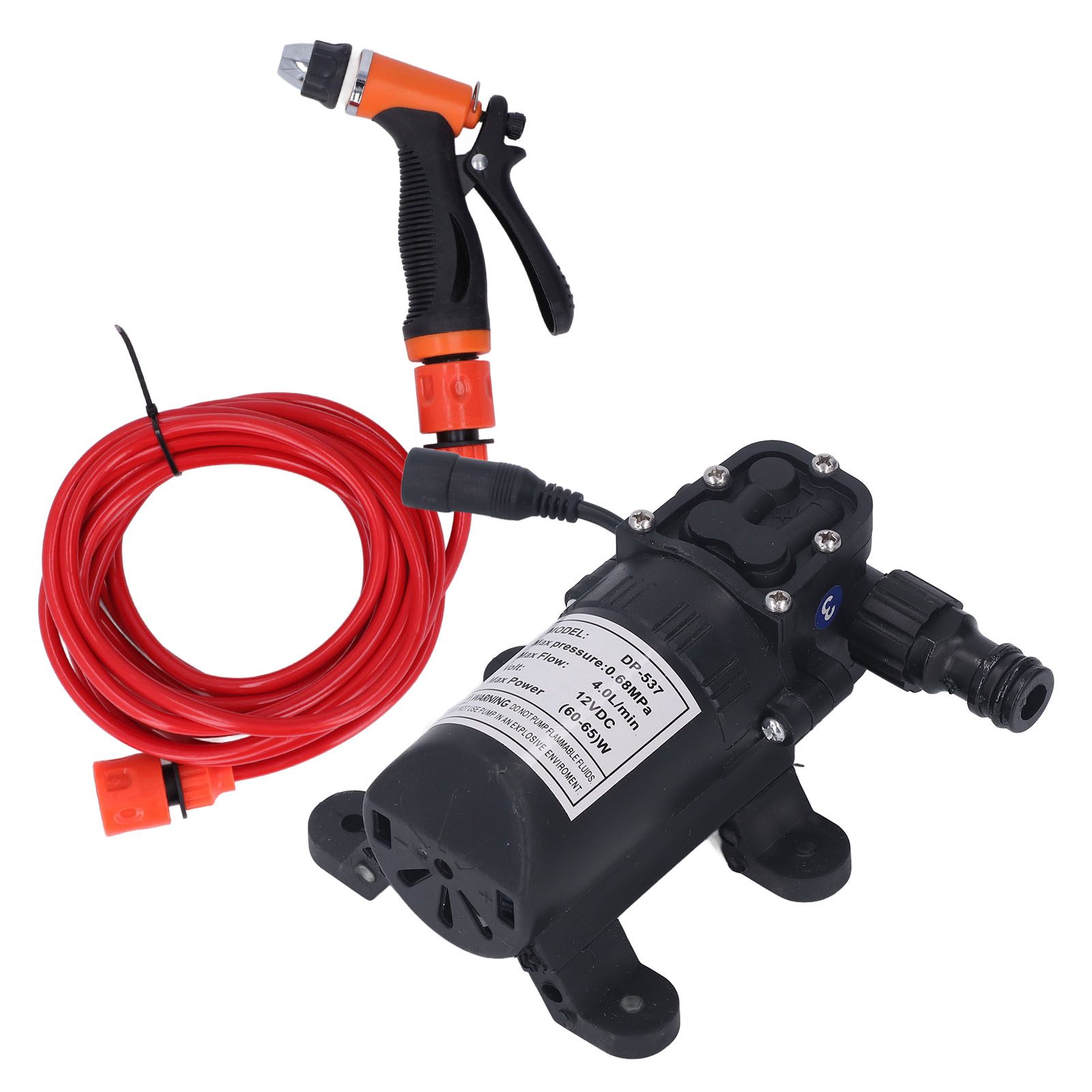 12v 160psi Tragbarer Hochdruckreiniger, Elektrische Pumpe Mit 2 Schläuchen Für Auto