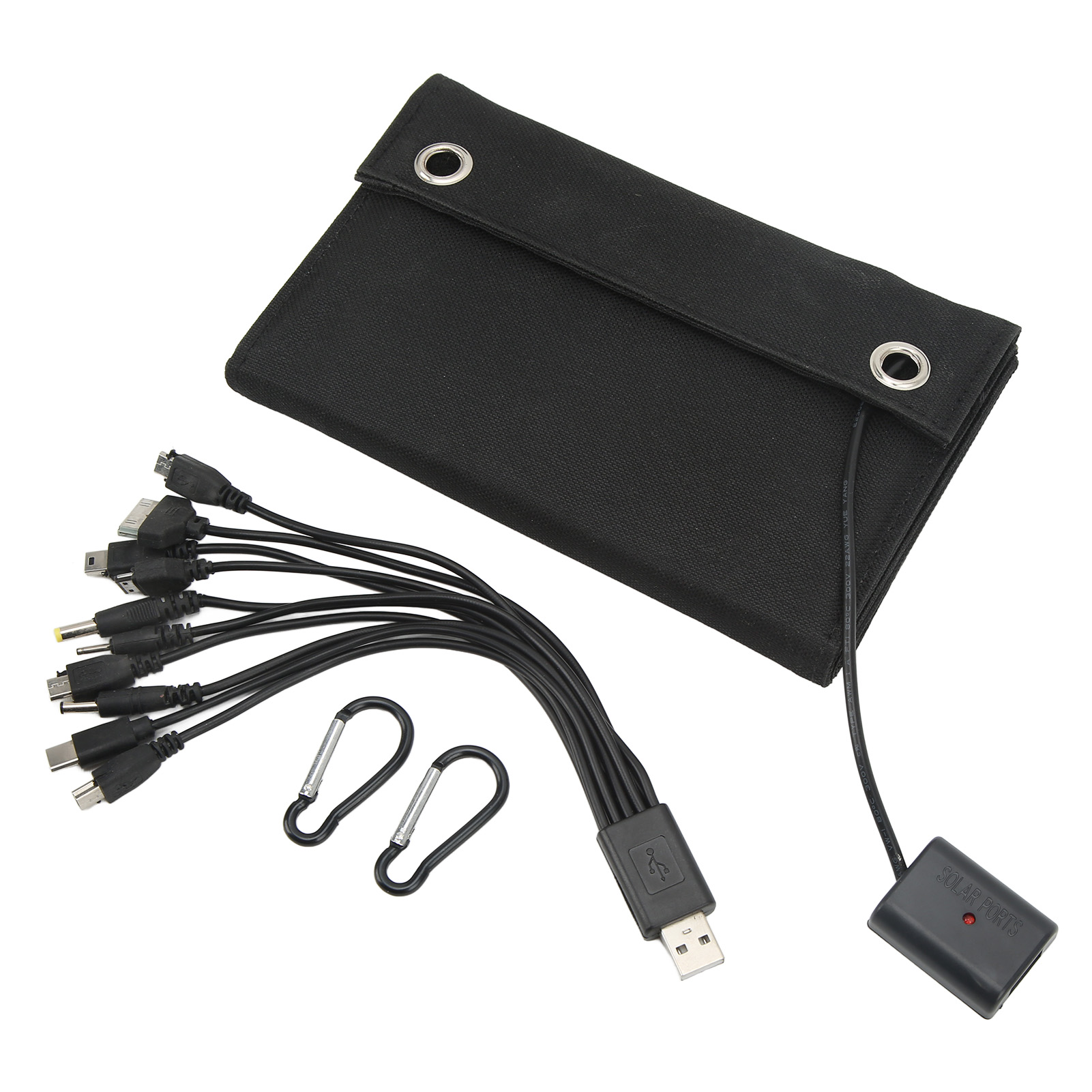 Tragbares, Faltbares 25-w-solarpanel, Ip65 Wasserdicht Und Oxidationsbeständig, Mit Usb-kabel Für Überwachungskameras Und Laptops