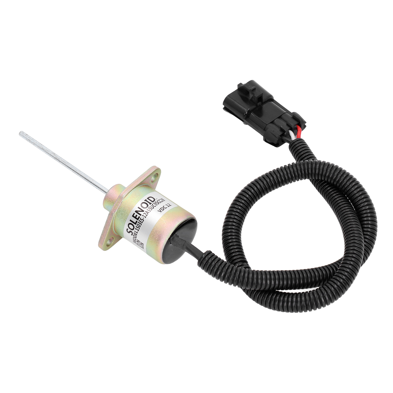 12v Kraftstoffabschaltmagnetventil 1503es-12a5suc9scc28, 3 Anschlüsse, Ersatz Für Kubota V2203-di, Einspritzabschaltmagnetventil, Dieselmotorteil, Originalkompatibel.