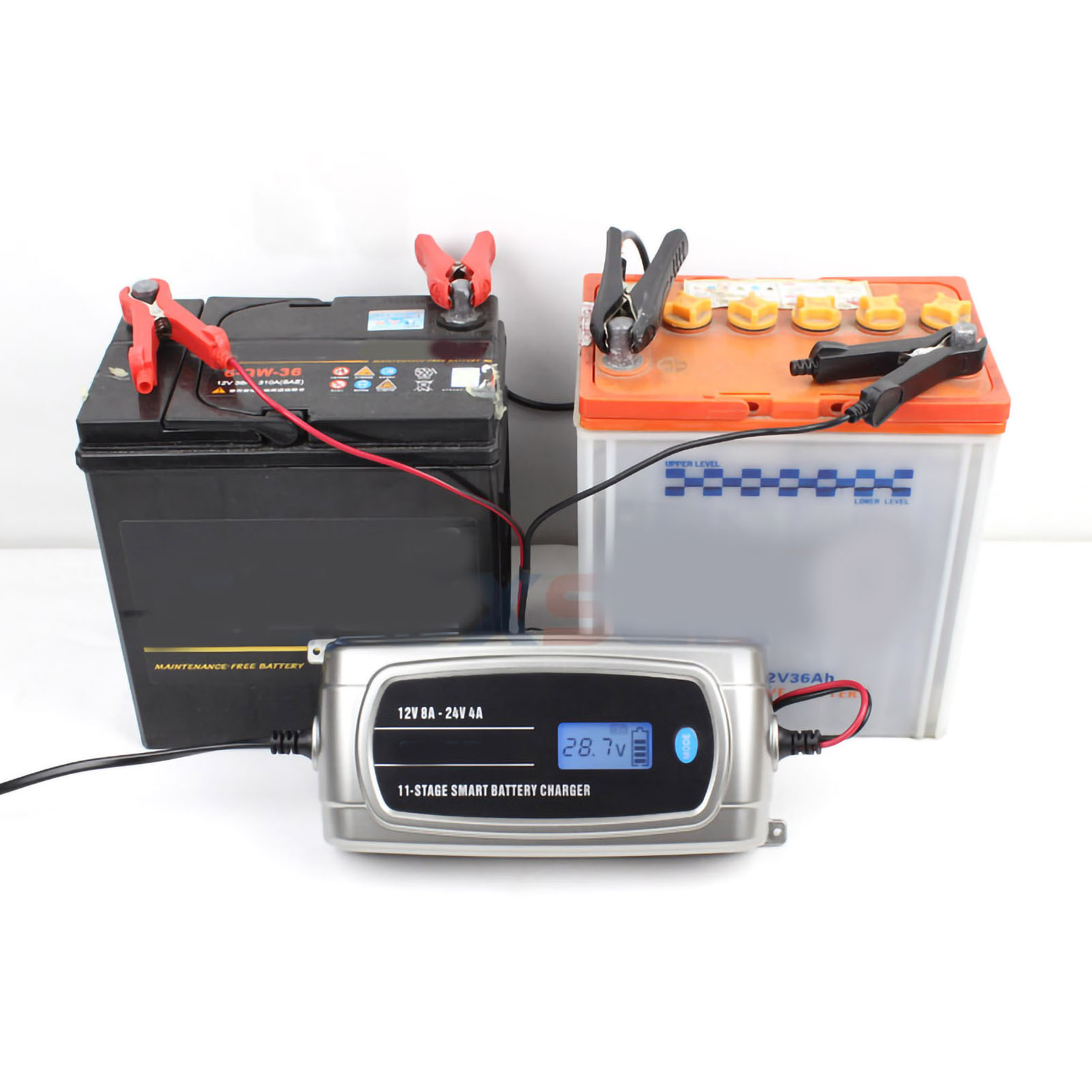 Wasserdichtes Automatisches Batterieladegerät Mit Lcd-bildschirm Für Lkw Fbc 122408, Intelligente Ladeerhaltung