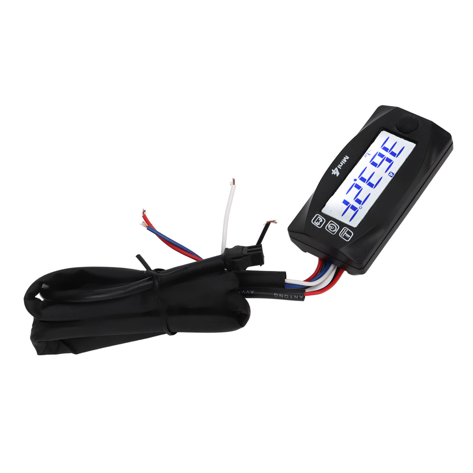 4-in-1 Digitales Motorradthermometer: Zylinderkopftemperaturanzeige, Spannungsanzeige, Zeitanzeige, Drehzahlmesser, 12 V Dc, Zündkerzenstecker (14 Mm)