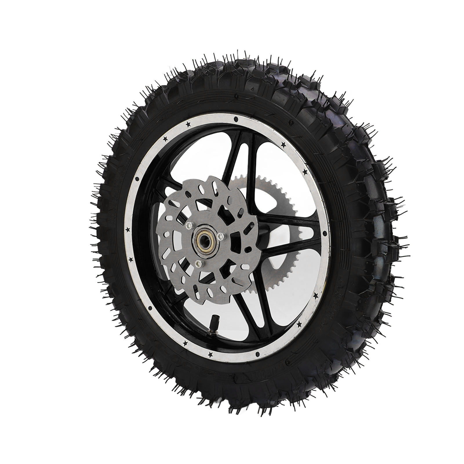 2,5-10 Offroad-motorrad-hinterrad Mit Metallgummi, Scheibe, Ritzel, Lager, Felge Und Reifen, Montiert Für Mini-pitbike