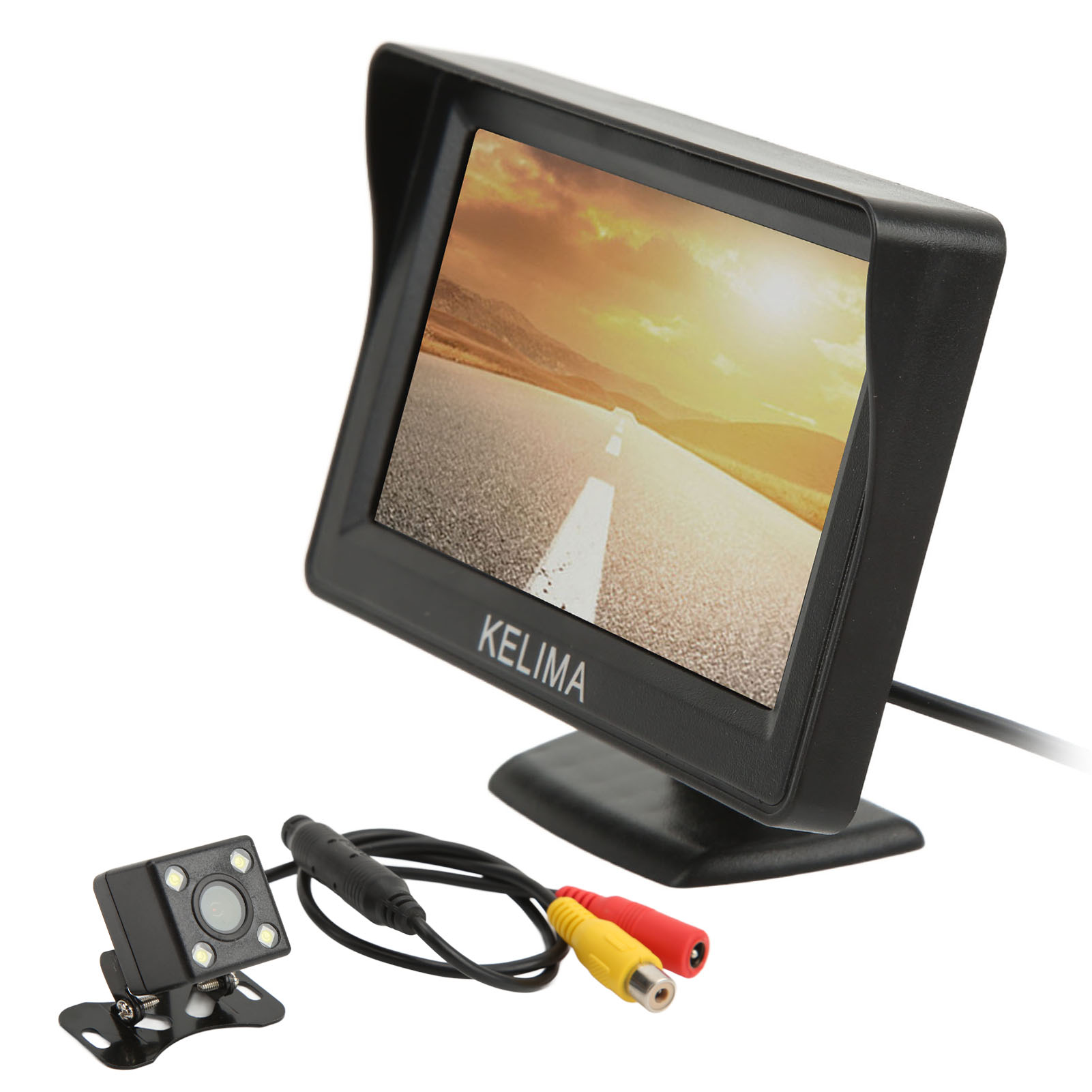 4,3-zoll-led-rückfahrkamera-monitor-set Mit 4 Leds, 120°-weitwinkel, Ip68 Wasserdicht, Nachtsicht Für Pkw, Lkw Und Suv