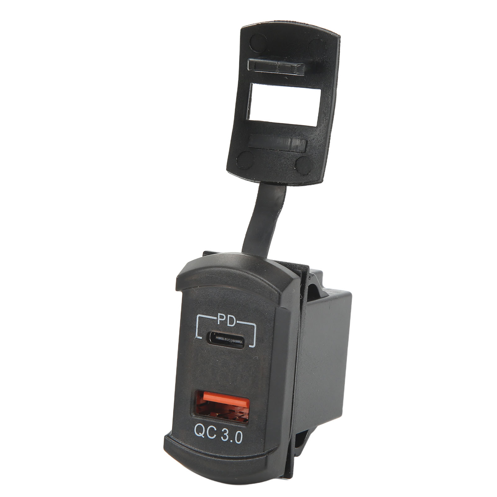 Qc 3.0 Pd Usb-kfz-ladegerät Mit Zigarettenanzünderstecker, Voltmeter, Blauer Hintergrundbeleuchtung, 12–24 V Eingang, 5 V 3,1 A Ausgang Für Auto, Motorrad Und Wohnmobil