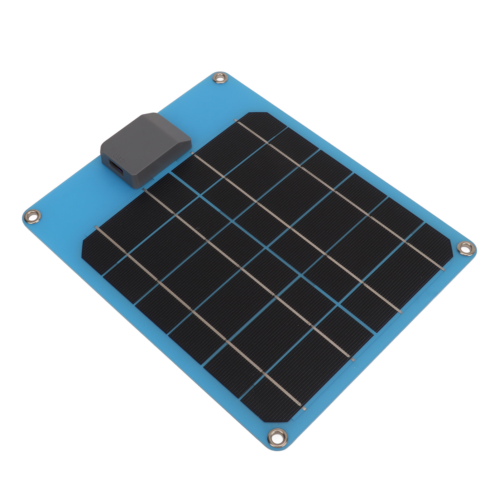 5w 5v Monokristallines Solarmodul, 12v Batterieladegerät Mit Kabel, Generator-set Für Auto, Boot, Wohnwagen, Wohnmobil, Blau