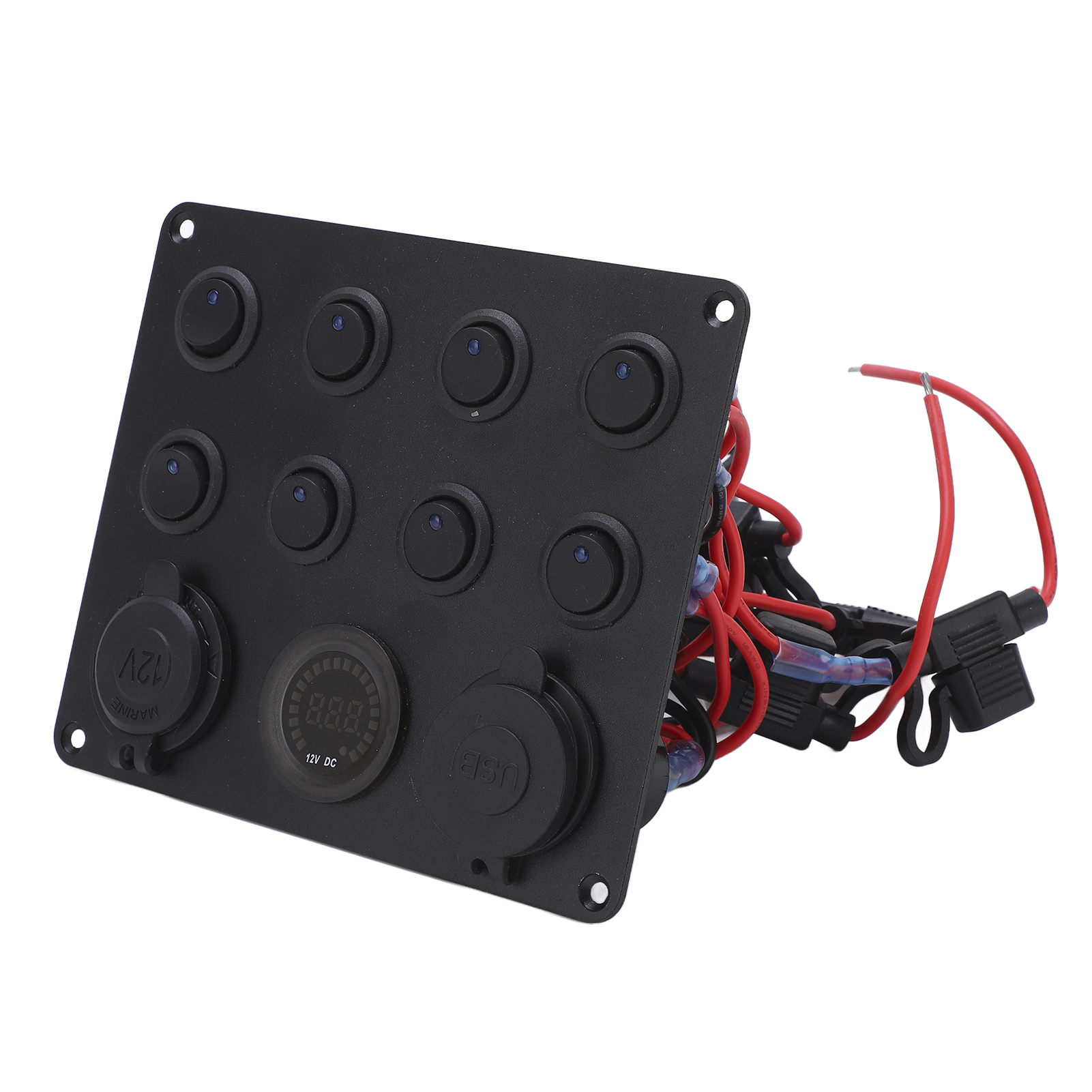 8-fach Kfz-ladegerät Mit Zwei Usb-anschlüssen, 2,1 A, Led-anzeige, Hoher Leistung, 12–24 V Wohnmobilstecker